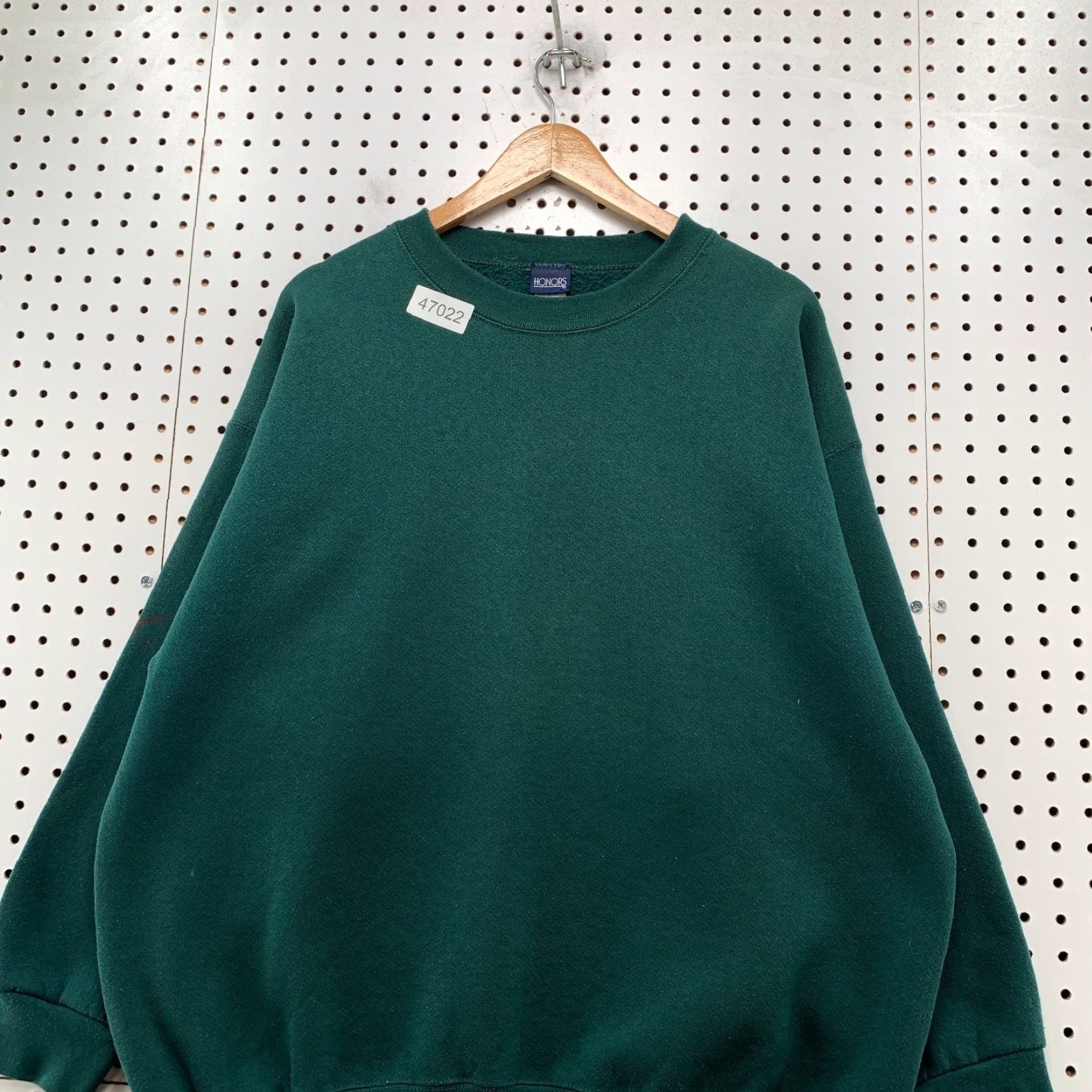 Vintage VINTAGE Honors Fleece Sweatshirt Crewneck Green Mens XL 90s United States Made In Usa Size US XL / EU 56 / 4 - 5 Thumbnail