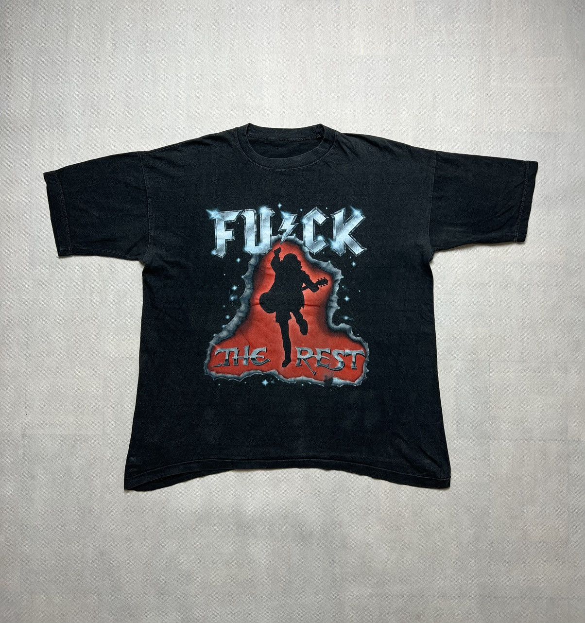 Band Tees × Vintage Rare Tshirt AC/DC Fuck The Rest Vintage 90’s Angus Young Size US XL / EU 56 / 4 - 2 Thumbnail