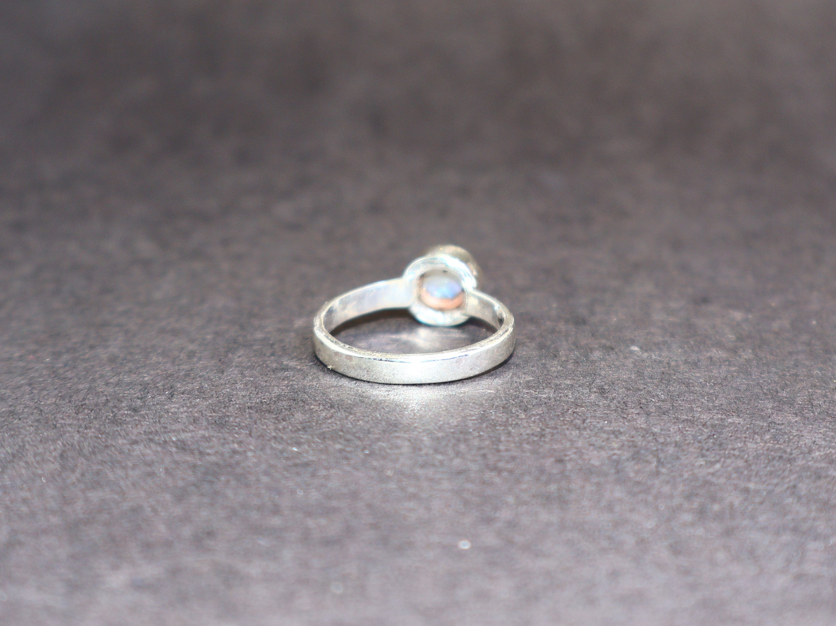 Handmade Moonstone Ring, 925 Sterling Silver Ring, Blue Gemstone Ring Size ONE SIZE - 5 Thumbnail