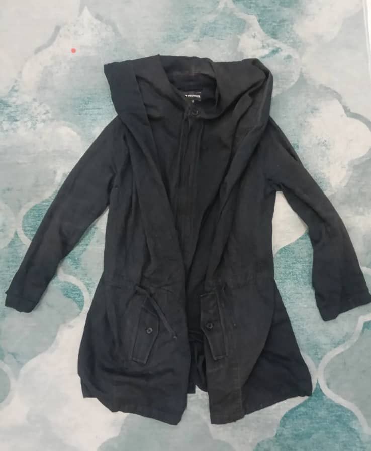 Ann Demeulemeester Authentic Ann Demeuleemester Rain Jacket Hooded FADDED Size XS / US 0-2 / IT 36-38 - 1 Thumbnail