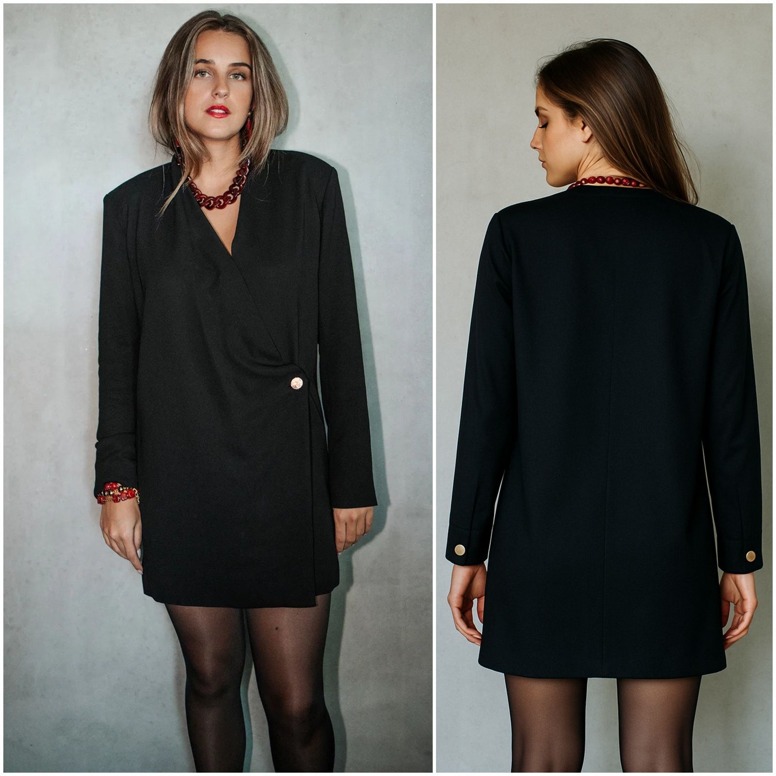 Anine Bing Anine Bing $545 Venice Long Sleeve Mini Dress in Black Size M / US 6-8 / IT 42-44 - 1 Thumbnail