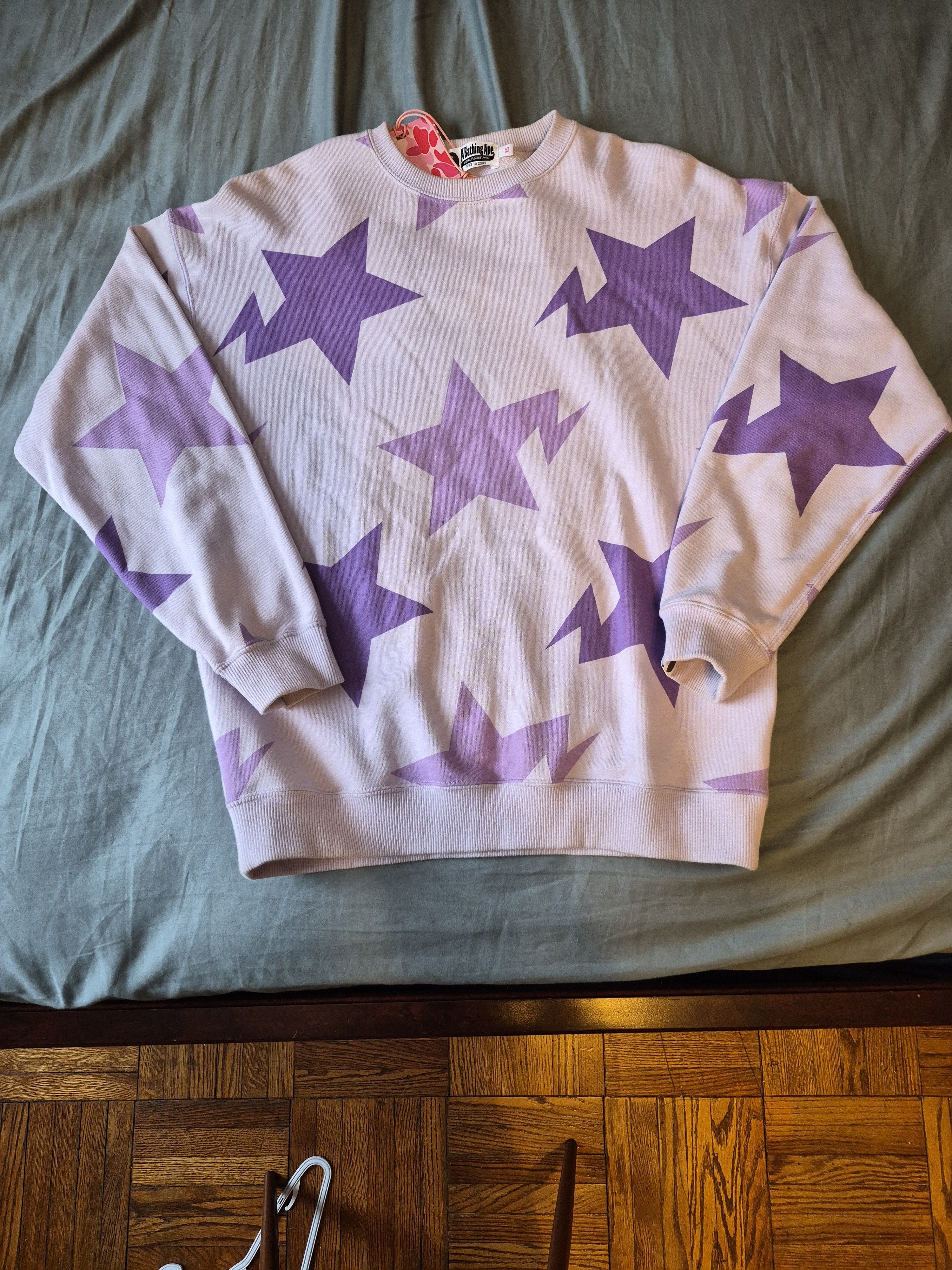Bape BAPESTA Star Pattern Crewneck Sweater Size XS / US 0-2 / IT 36-38 - 1 Thumbnail