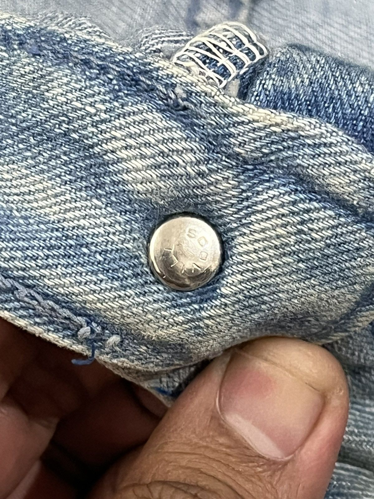 If Six Was Nine Vintage Bobson Flare Bell Bottom RetroFit Denim Size US 30 / EU 46 - 10 Thumbnail