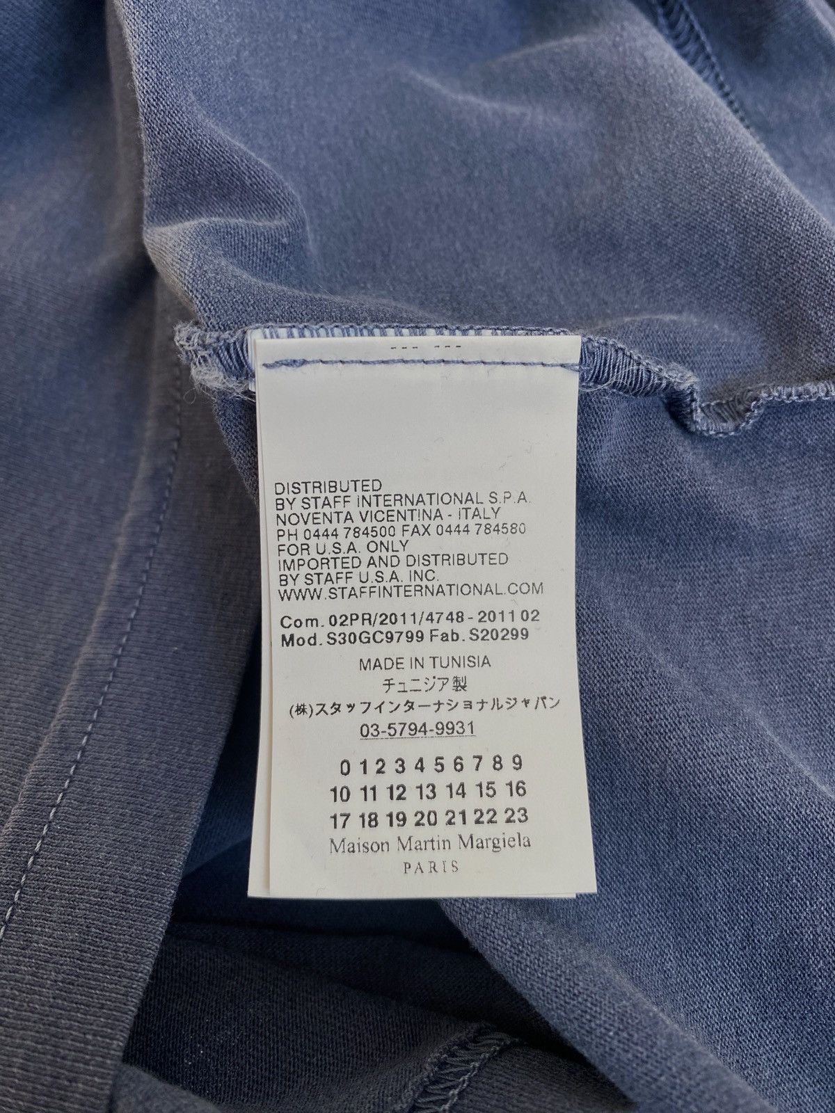 Maison Margiela MAISON MARTIN MARGIELA AIDS garment dyed v- neck t-shirt Size US M / EU 48-50 / 2 - 12 Thumbnail