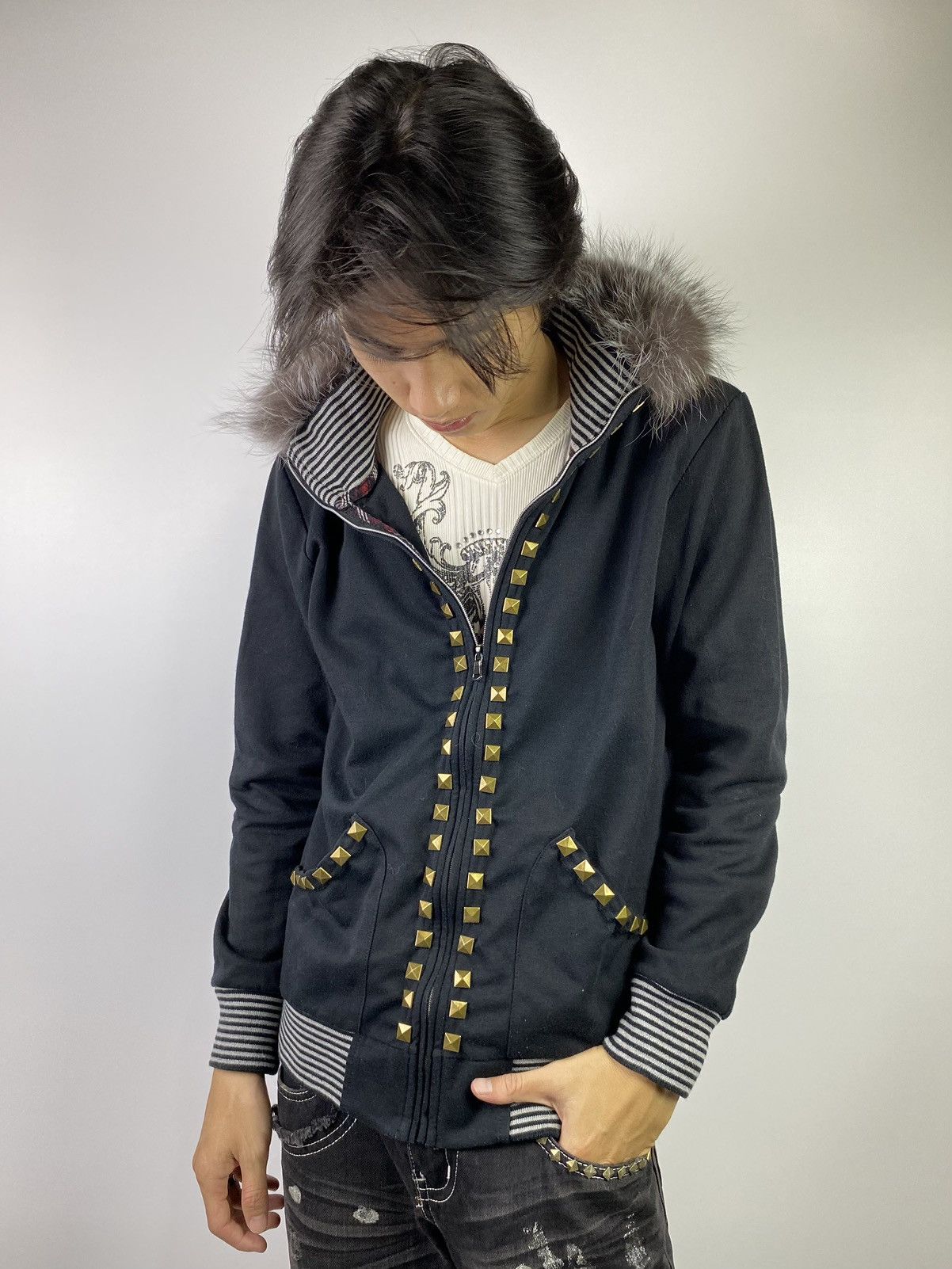 GOSTAR DE FUGA × If Six Was Nine × Japanese Brand studded fur hoodie semantic gothic ifsixwasnine style Size US M / EU 48-50 / 2 - 7 Thumbnail