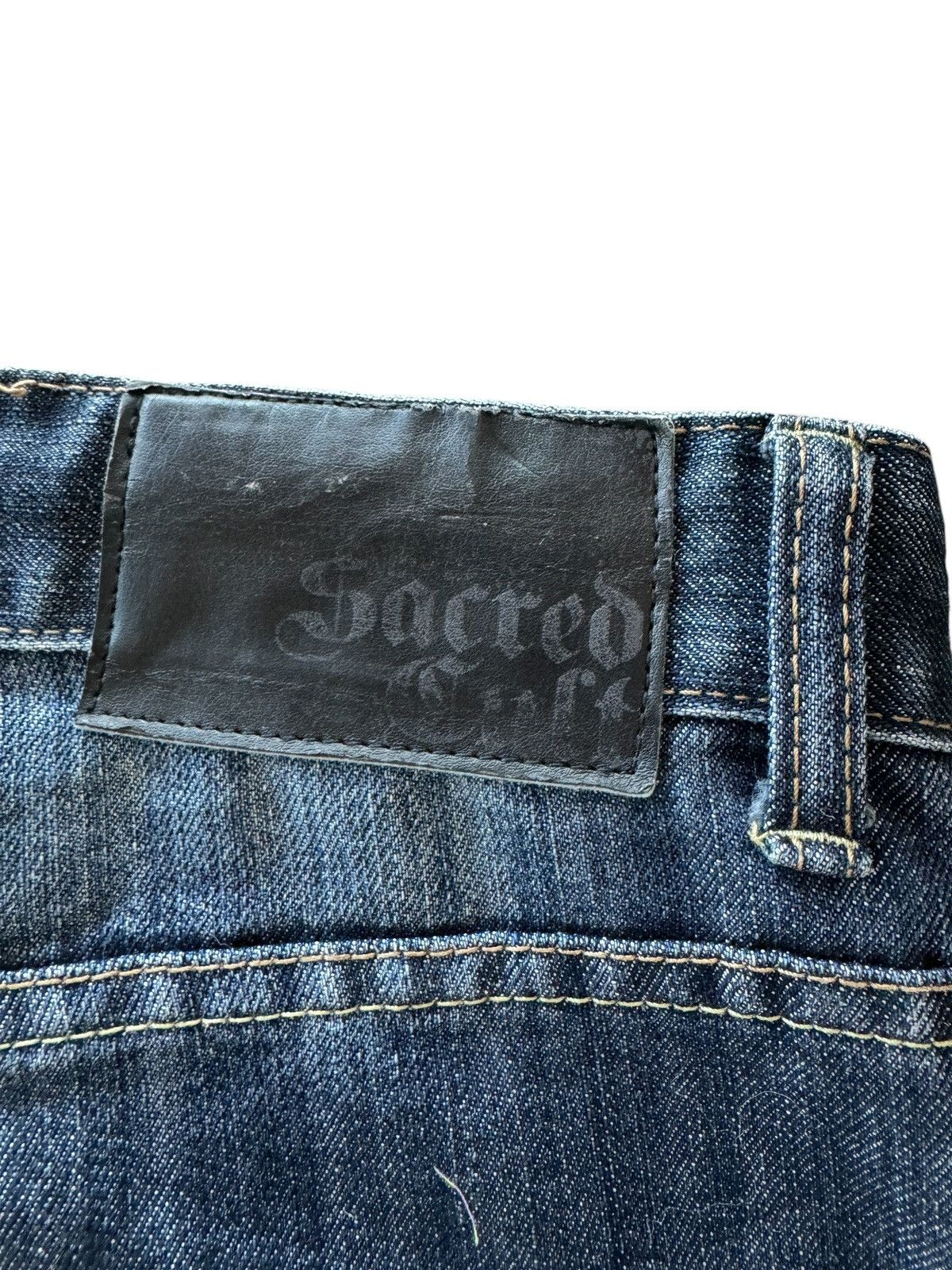 Other Distressed Sacred Cult Embroidered Baggy Faded Y2K Jeans Size US 36 / EU 52 - 4 Thumbnail
