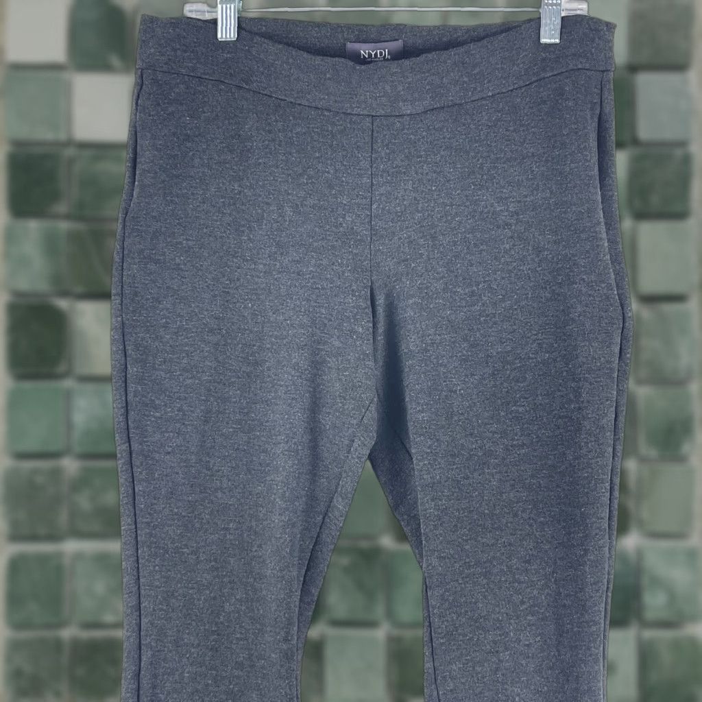 NYDJ NYDJ Gray Heathered Pull On Skinny Ankle Pants Womens Elastic Waist Size 10 Size 32" / US 10 / IT 46 - 1 Thumbnail