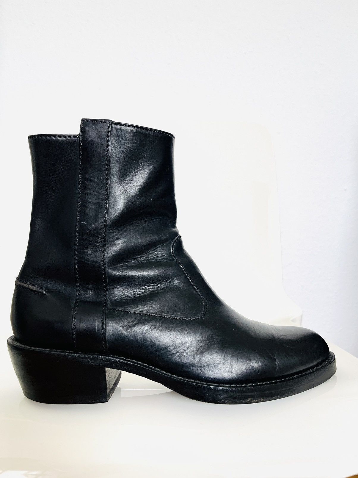 image of Veronique Branquinho Vintage Cowboy Boots in Black, Men's (Size 10)