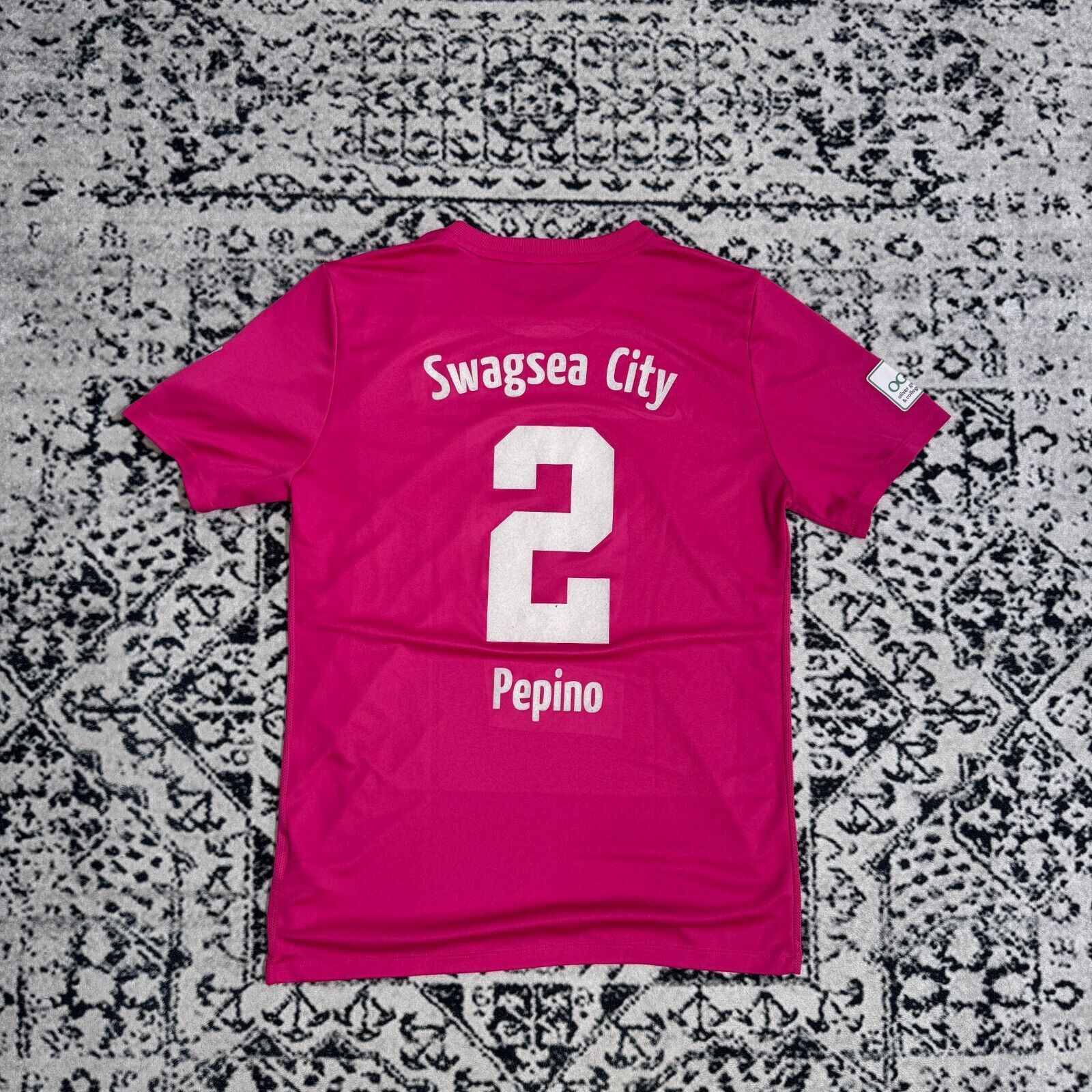 Nike × Vintage Nike Pink Polyester Jersey T-Shirt Size L Swag City Pepino Size US L / EU 52-54 / 3 - 7 Thumbnail