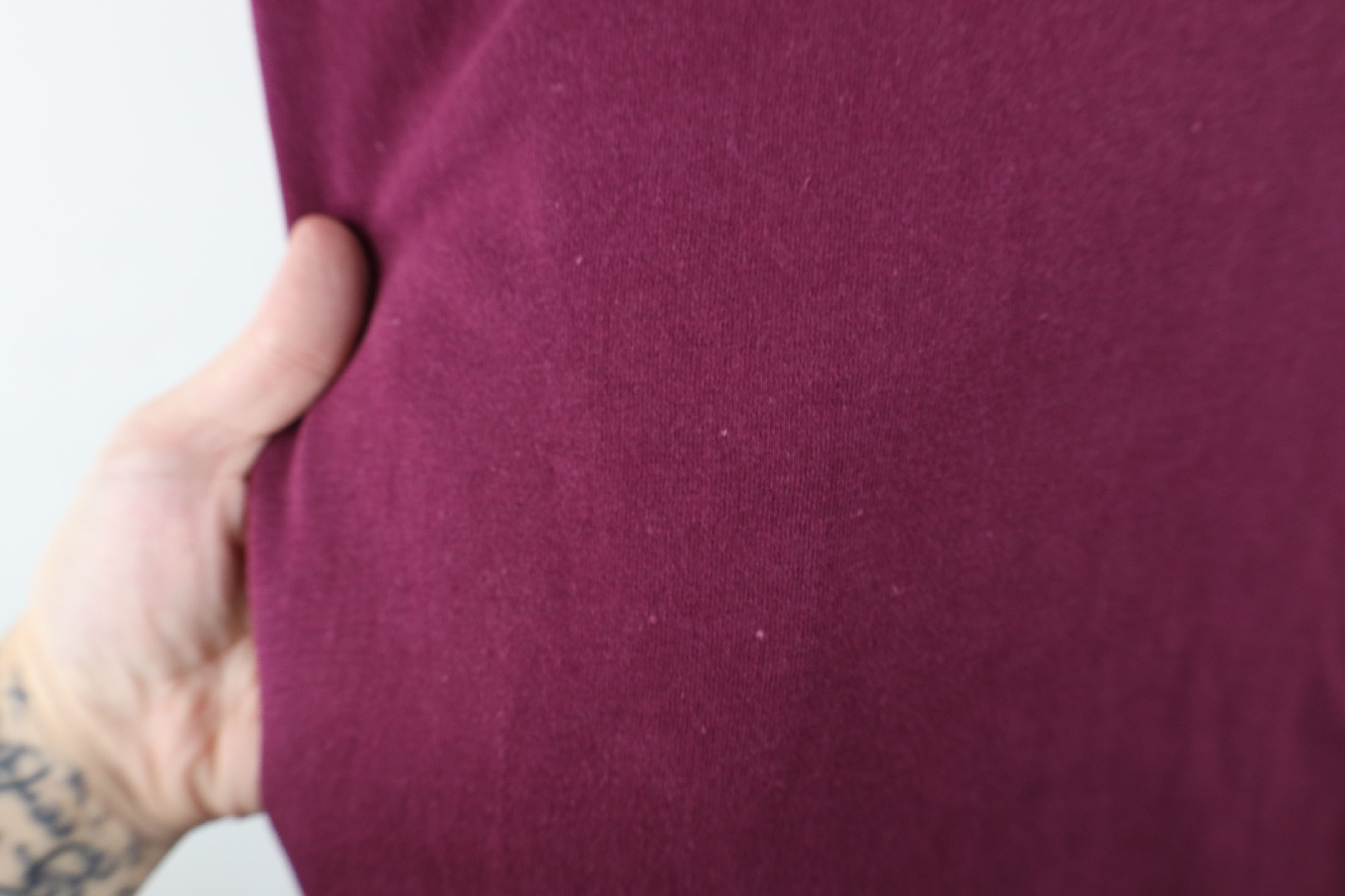 Vintage Vintage 90s Streetwear Blank Baggy Fit Henley T-Shirt Maroon Size US L / EU 52-54 / 3 - 9 Thumbnail