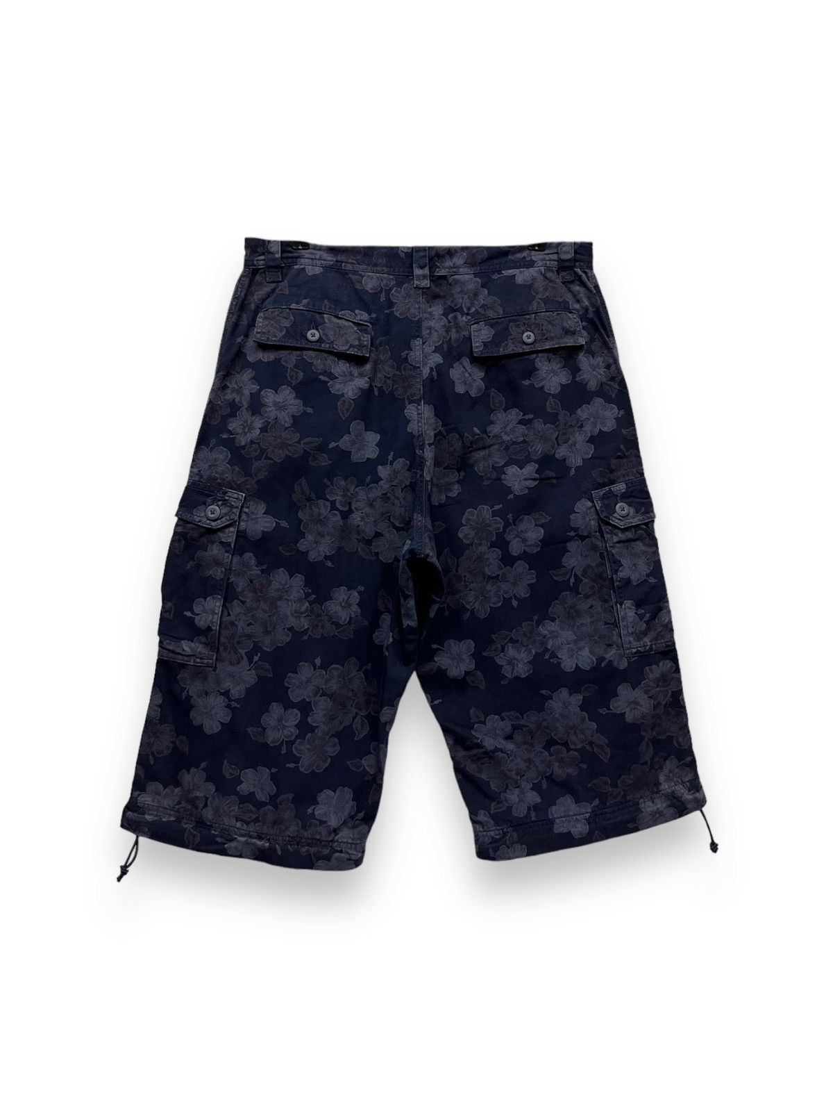 Comme des Garcons 🔥2-Way Baggy Cargo Full Print Floral Denim Tears Inspired Size US 33 - 6 Thumbnail