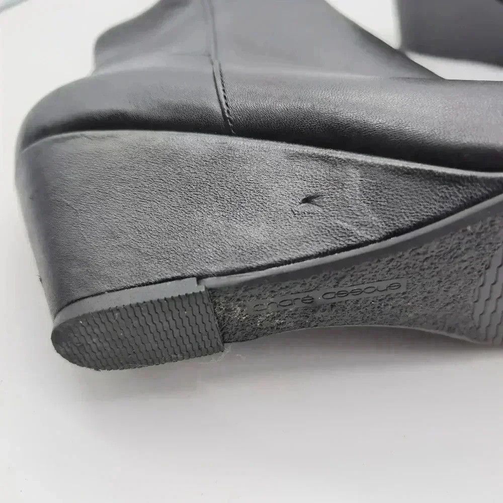 Designer Kora Wedge Bootie Black Leather by André Assous sz 10 Size US 10 / IT 40 - 6 Thumbnail