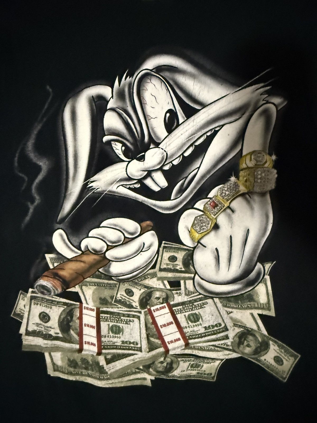 Vintage Gangster Bugs Bunny Vintage T-Shirt Size US L / EU 52-54 / 3 - 2 Thumbnail