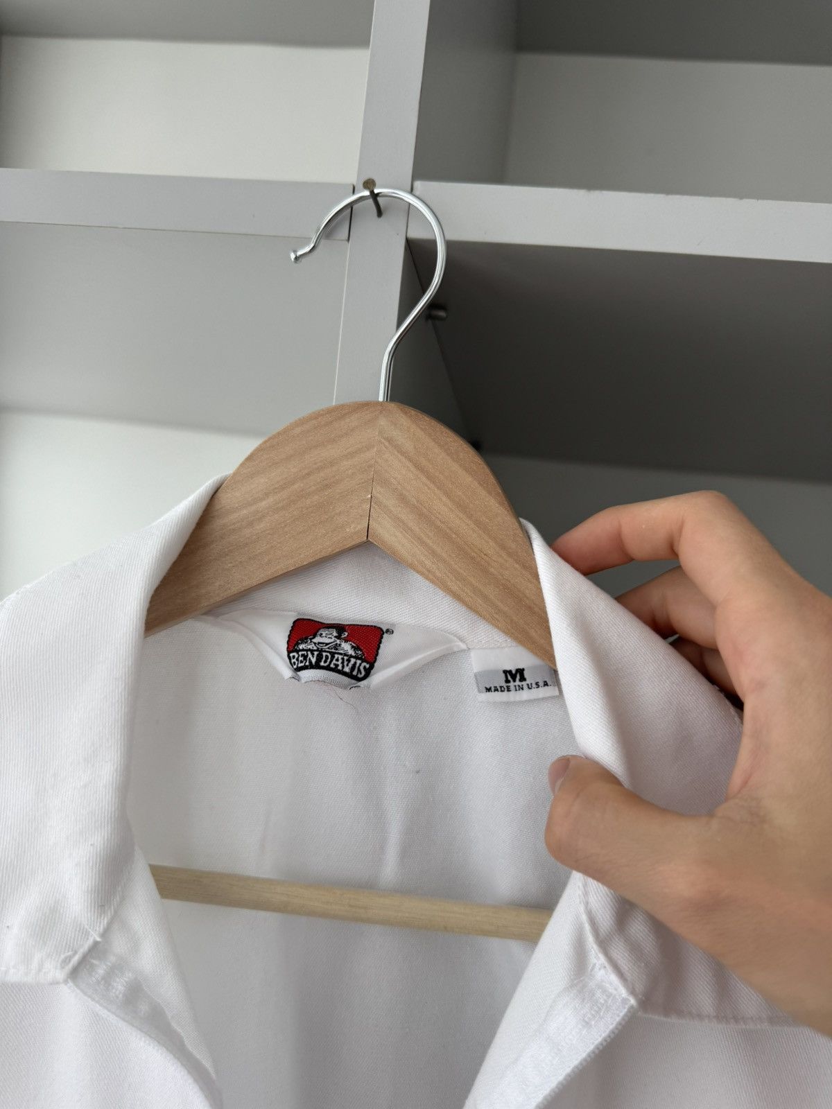 Ben Davis Ben Devis Vintage White 1/3 Zip Pocket Polo Shirt Size US M / EU 48-50 / 2 - 9 Thumbnail
