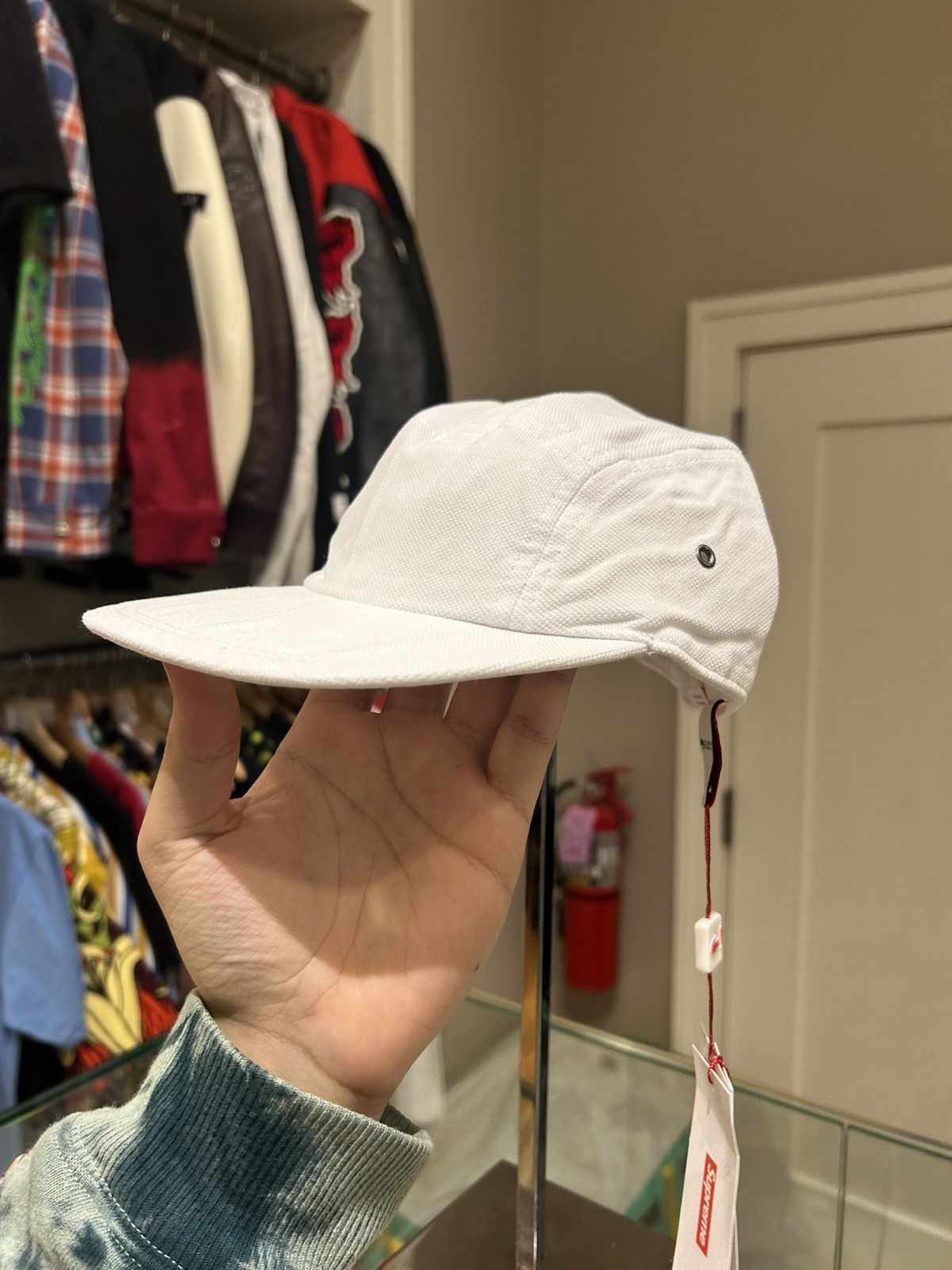 Lacoste × Supreme 6-PANELCAP Supreme x Lacoste SS18 Twill 6-Panel Cap Pink used 100