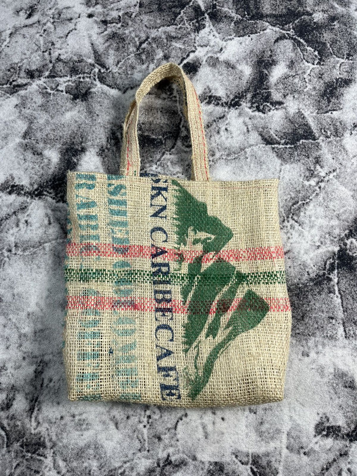 Other Recycled Coffee Sack Tote Bag Burlap Market Shopper Size ONE SIZE - 4 Thumbnail