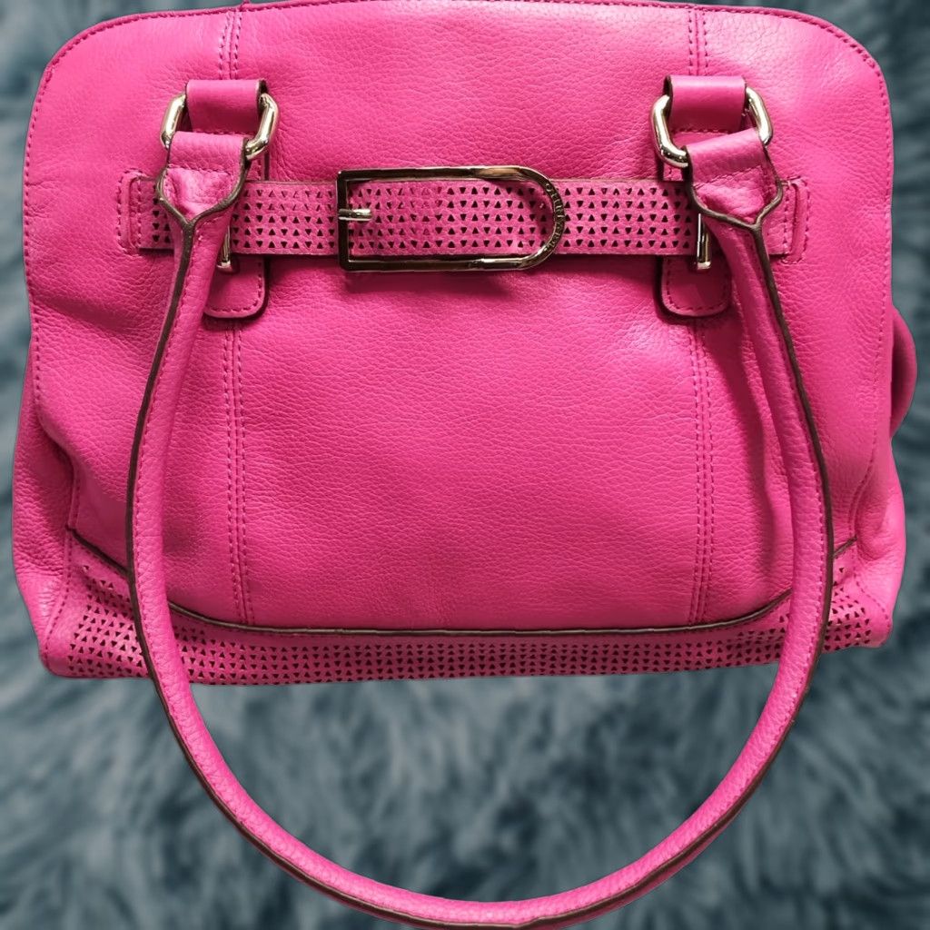 Doublet VINTAGE Tignanello Shoulder Bag Women Pink Solid Pebbled Lined Double Handle Size ONE SIZE - 1 Thumbnail