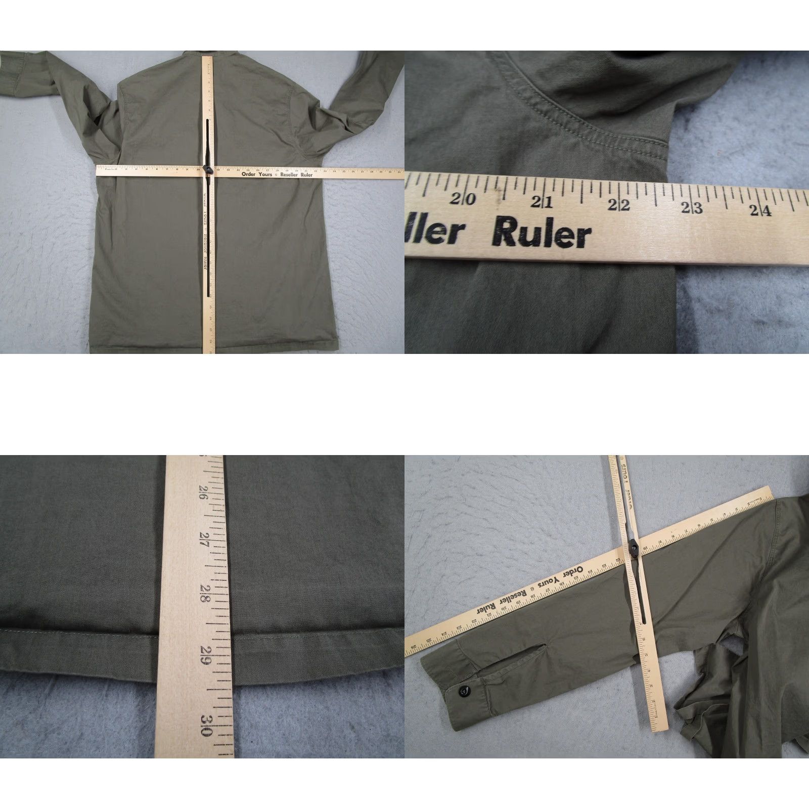 Filippa K Filippa K Olive Green Military Button-Up Shirt Mens Medium Long Sleeve Classic Fit Size US M / EU 48-50 / 2 - 8 Thumbnail