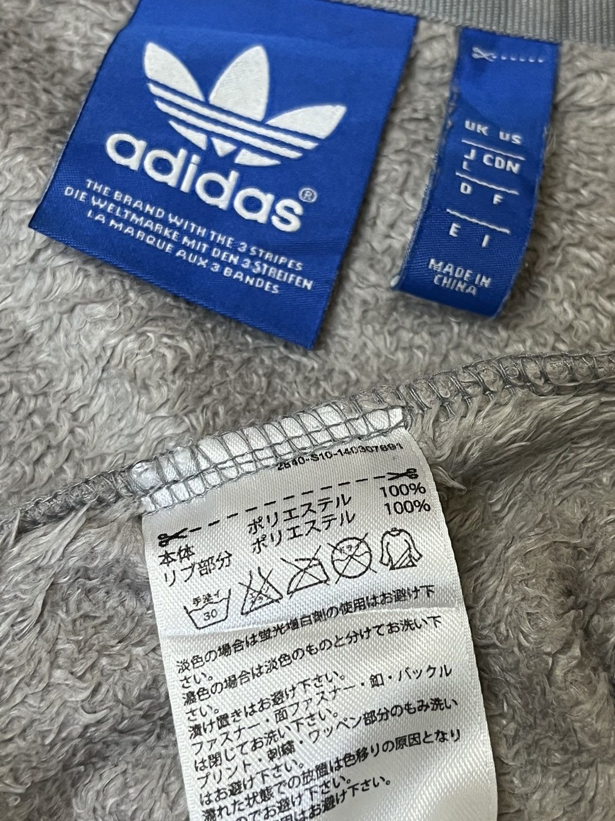Adidas ADIDAS FLEECE BIG LOGO ZIPPER HOODIES Size US M / EU 48-50 / 2 - 13 Thumbnail