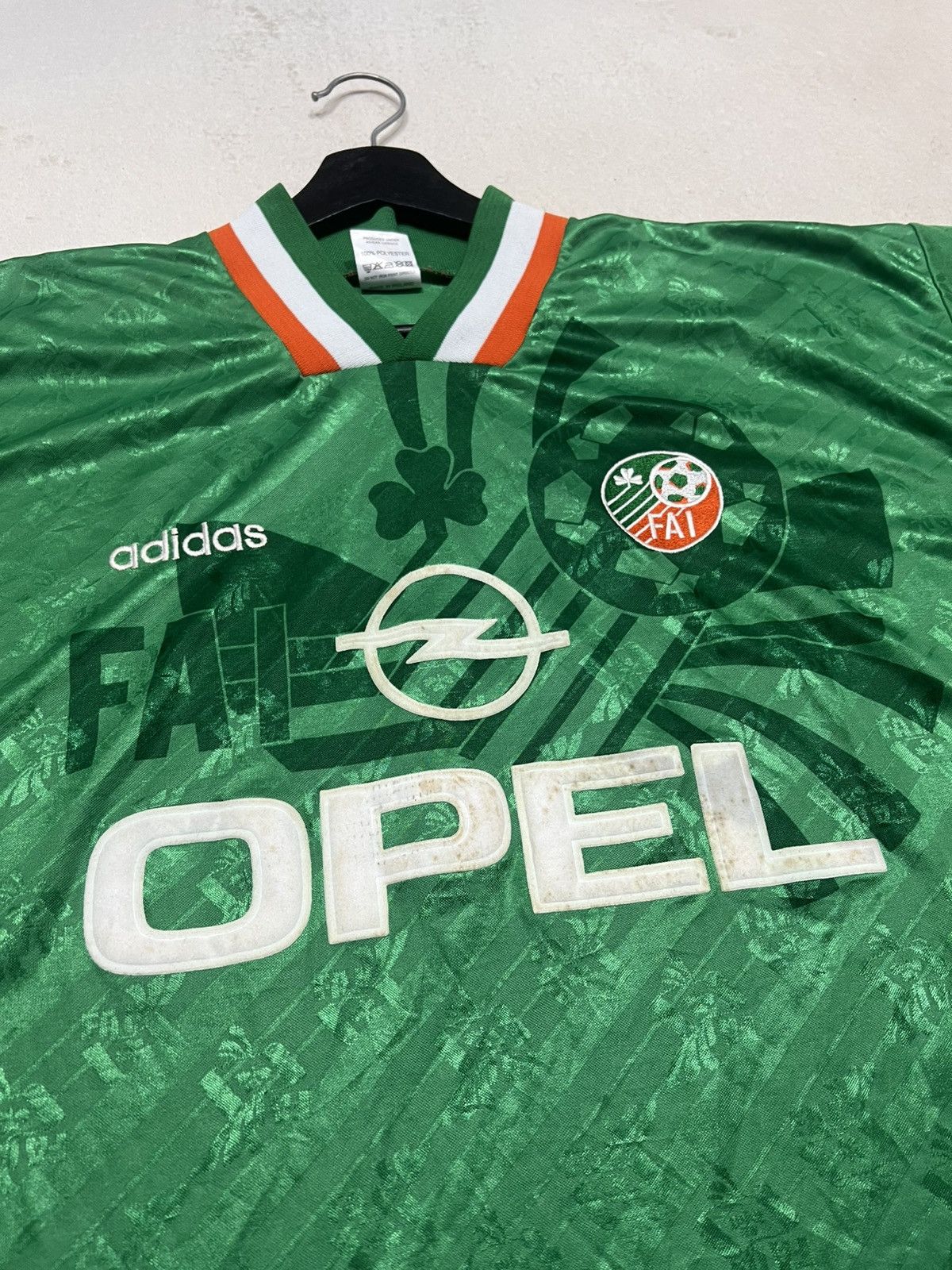 Adidas Ireland 1994 Adidas Home Jersey Vintage Size US XL / EU 56 / 4 - 3 Thumbnail