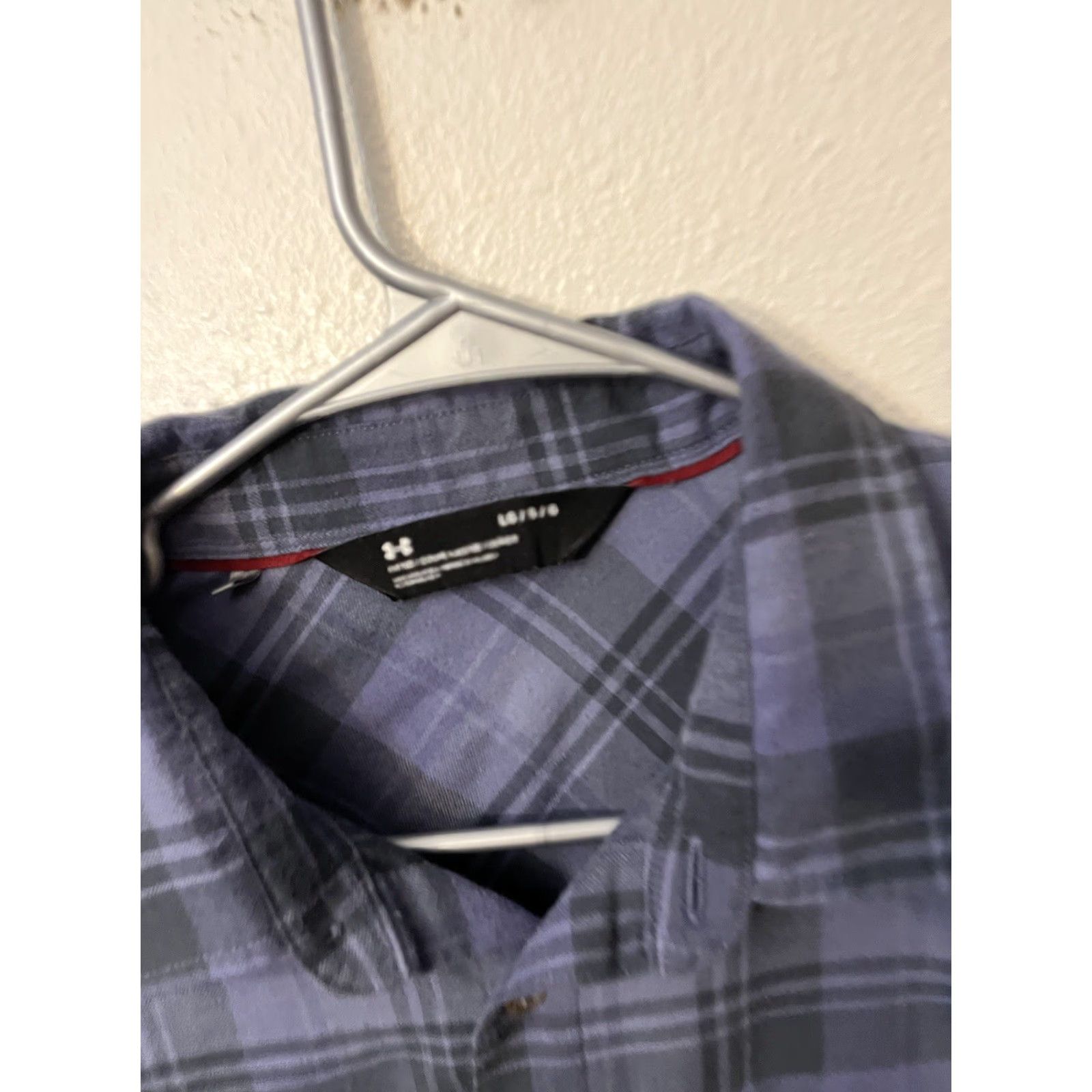 Under Armour Under Armour Shirt Men L Blue Plaid Flannel Button Up Casual Outdoor Size US L / EU 52-54 / 3 - 2 Thumbnail