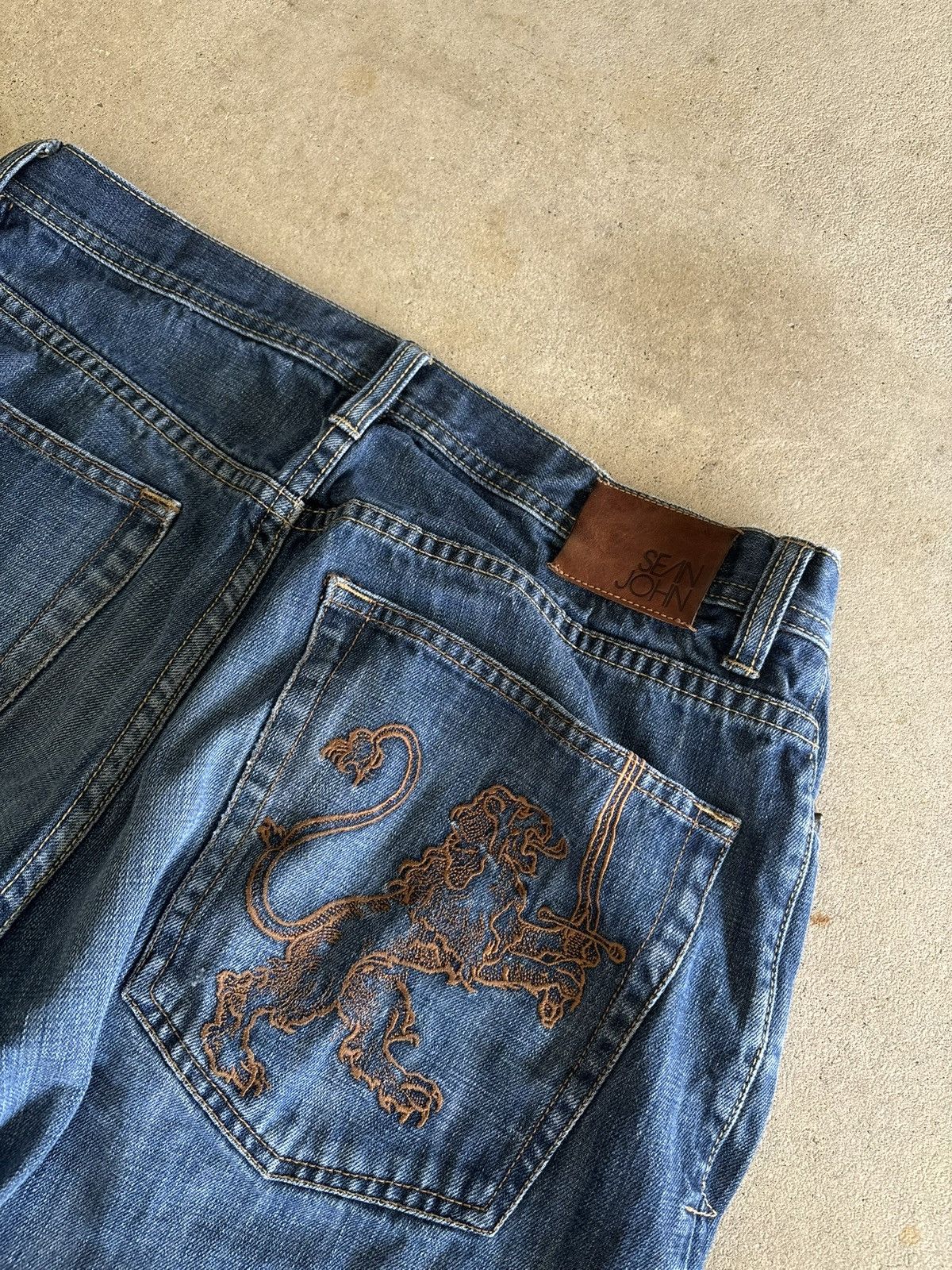 Sean John Vintage Sean John Baggy Embroidered Y2K Baggy Denim Jeans Size US 32 / EU 48 - 5 Thumbnail
