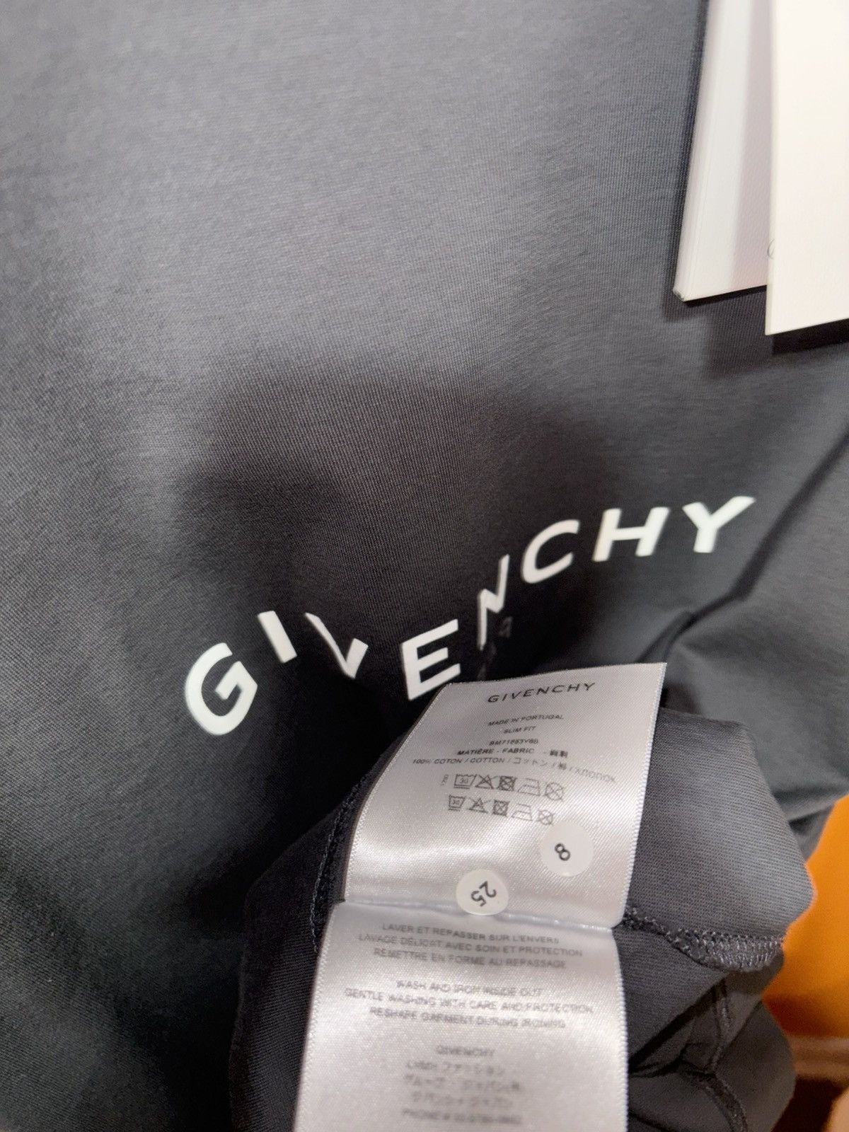 Givenchy GIVENCHY SLIM FIT REVERSE PRINT T-SHIRT - CHARCOAL Size US XL / EU 56 / 4 - 8 Thumbnail