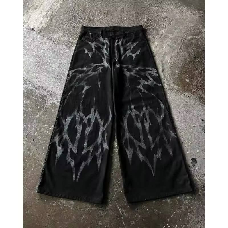 Japanese Brand × Vintage baggy retro jeans y2k Size US 34 / EU 50 - 1 Thumbnail