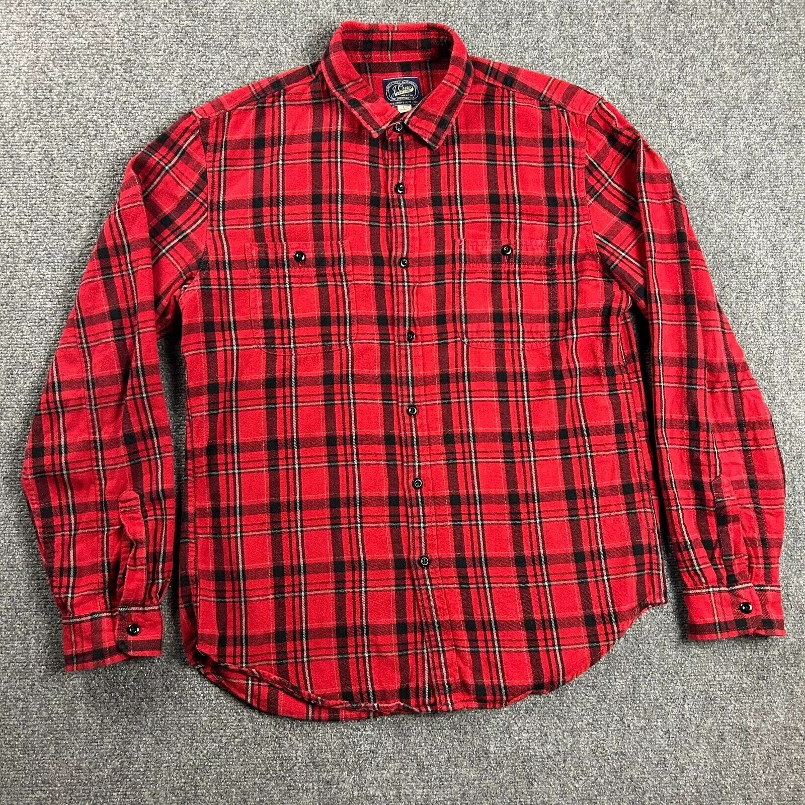 J.Crew J Crew Flannel Shirt Men Large Plaid Button Up Double Pocket Size US L / EU 52-54 / 3 - 1 Thumbnail