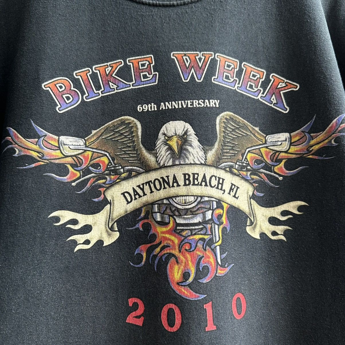 Harley Davidson Vintage Bike Week 2010 Daytona Beach Florida USA Tee Size US L / EU 52-54 / 3 - 7 Thumbnail