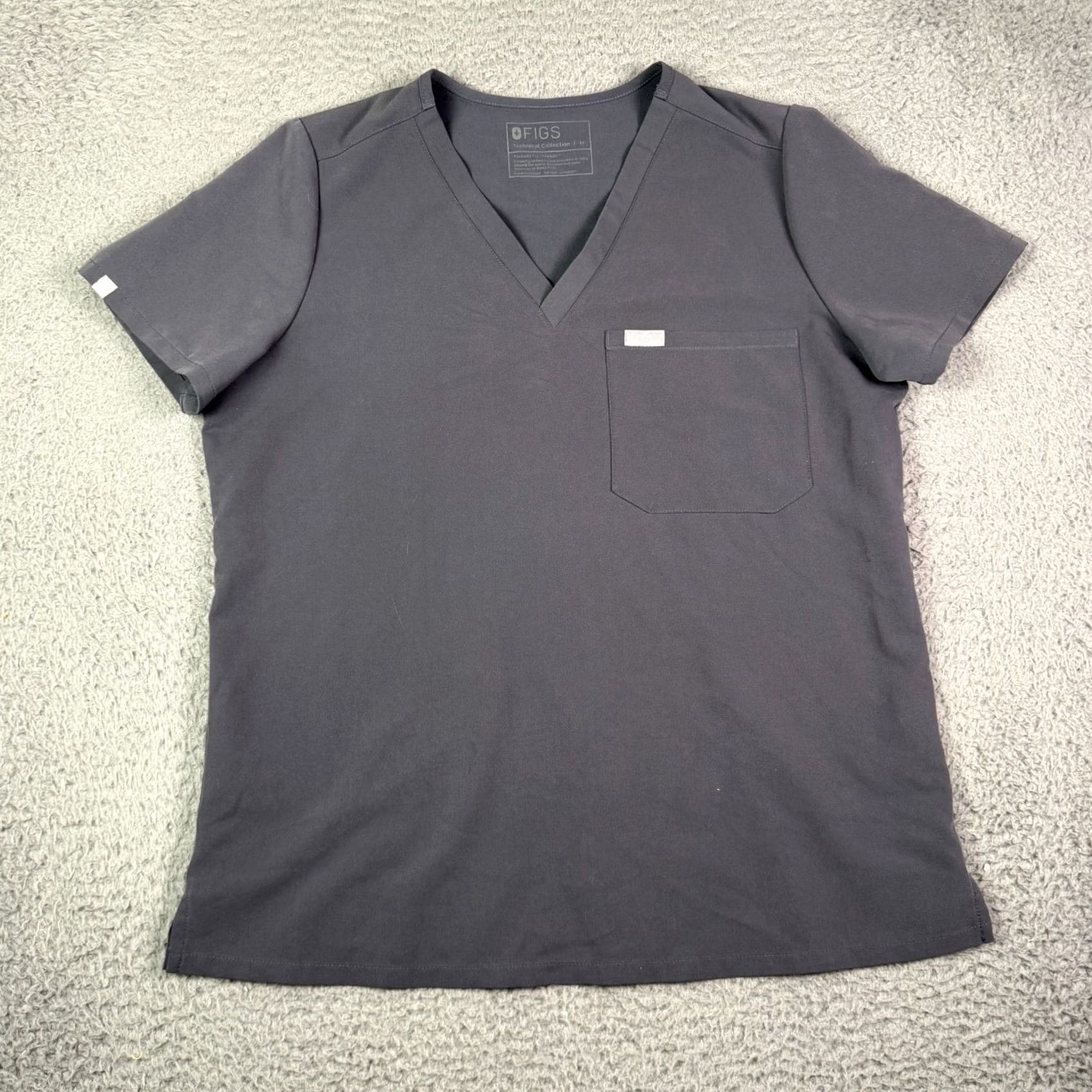 Vintage Figs Scrub Set Womens Medium - Catarina Top - Livingston Pants - Dark Gray Size M / US 6-8 / IT 42-44 - 2 Thumbnail