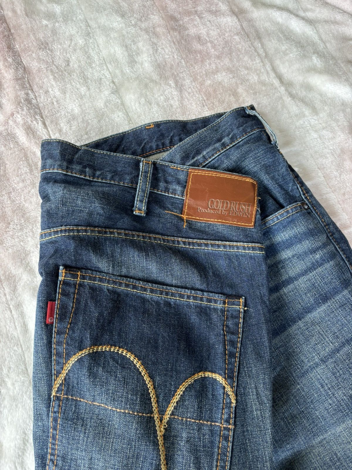 Edwin × If Six Was Nine × Le Grande Bleu (L.G.B.) 🔥VINTAGE EDWIN GOLD RUSH OVERSIZED DENIM BAGGY JEANS Size US 42 / EU 58 - 12 Thumbnail