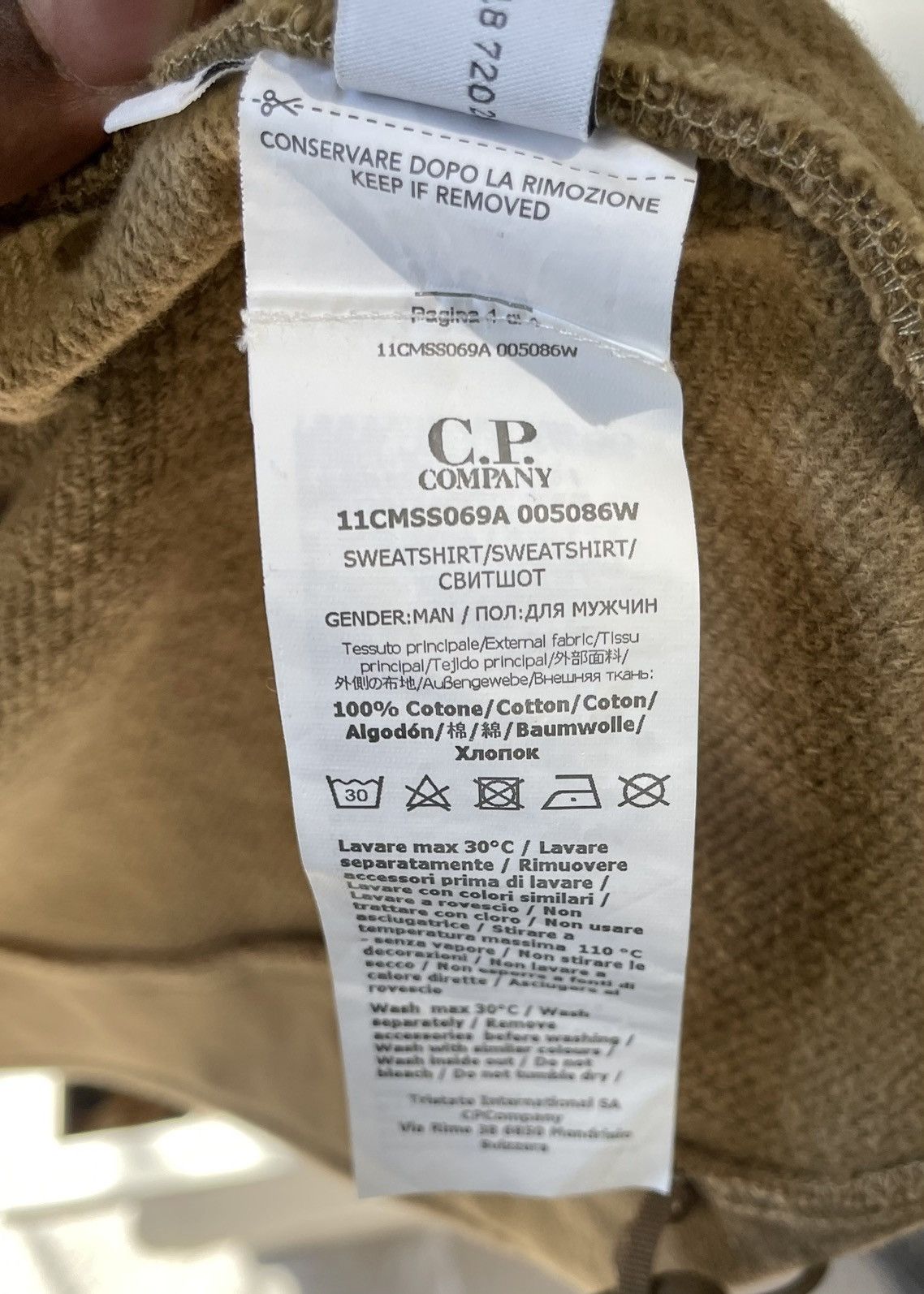 C.P. Company C.P. Company Men's Diagonal Raised Fleece Zipped Sweatshirt Size US XXL / EU 58 / 5 - 5 Thumbnail