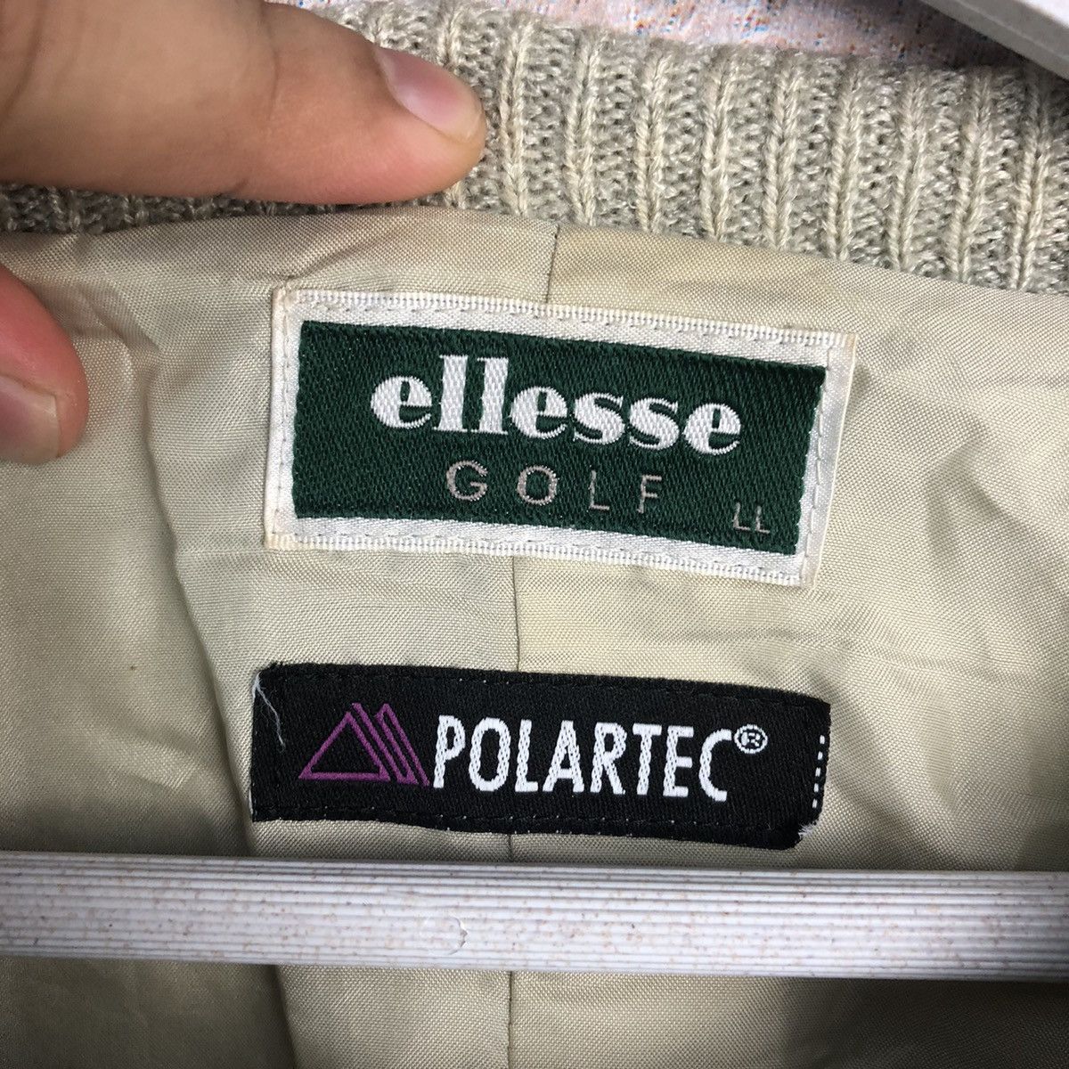Ellesse Ellesse Golf Cream mohair Sweatshirt #A176 Size US L / EU 52-54 / 3 - 10 Thumbnail