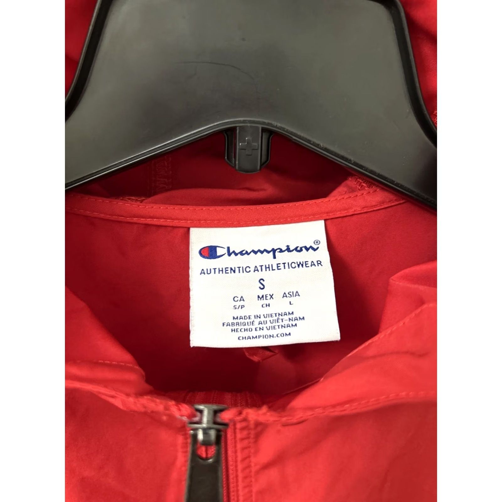 Champion Champion Jacket Windbreaker Mens Small Red Black 1/2 Zip Pockets Water Resistant Zip Pocket Regular Fit Casual Size US S / EU 44-46 / 1 - 6 Thumbnail