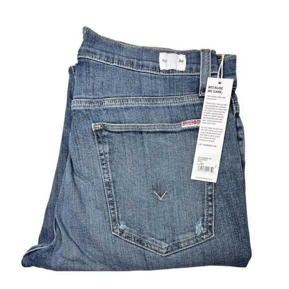 Hudson Hudson Mens Ace Med Wash Mid Rise Distressed Skinny Jeans Sz Size US 32 / EU 48 - 4 Thumbnail