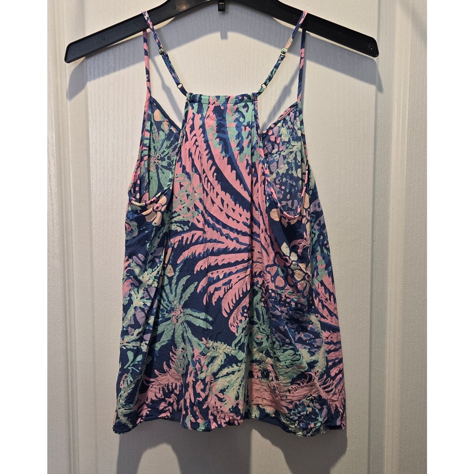 Lilly Pulitzer Lilly Pulitzer Dusk Silk Racer Back Tank Adjustable Strap S Size S / US 4 / IT 40 - 2 Thumbnail