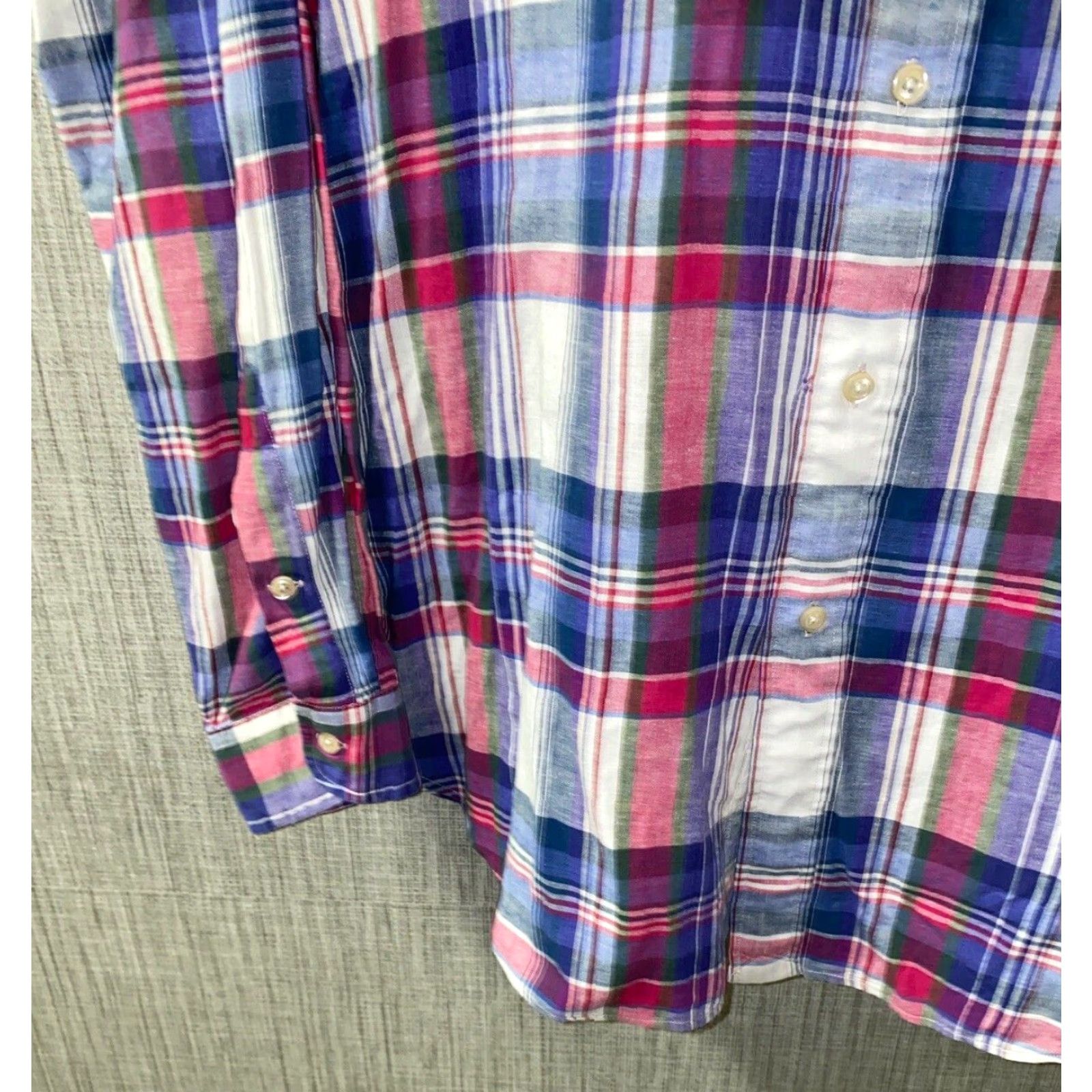 Ralph Lauren Ralph Lauren Blaire Shirt Plaid Long Sleeve Button-Up XL Mens Multicolor Size US XL / EU 56 / 4 - 4 Thumbnail