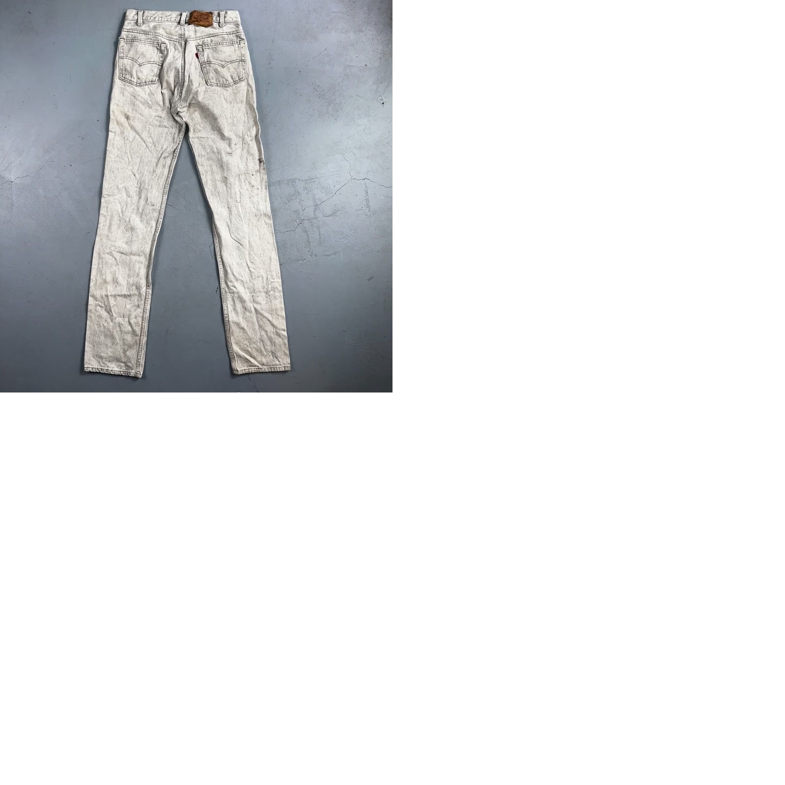 Levi's VINTAGE Levi's 501 Jeans Gray Acid Wash 29x36 501 Straight Leg Mens 90s Denim Cotton Blue/Gray Size US 29 - 11 Thumbnail