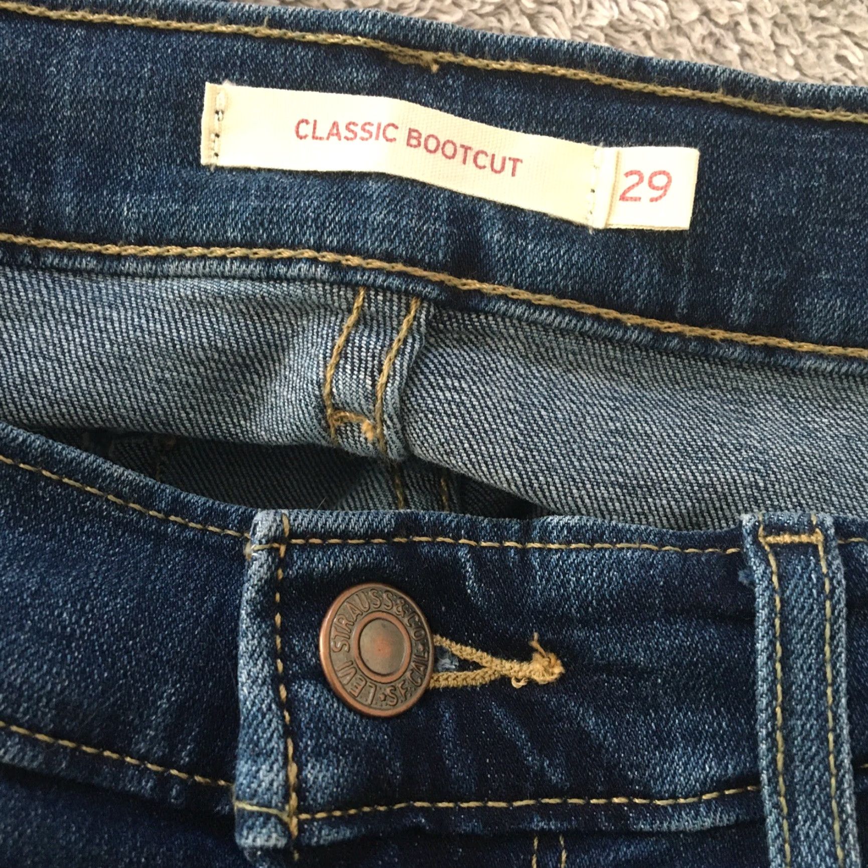 Levi's LEVI'S Jeans Women's Size 29 Bootcut Denim Blue Stretch Regular 5-Pocket Dark EUC Size 29" - 3 Thumbnail