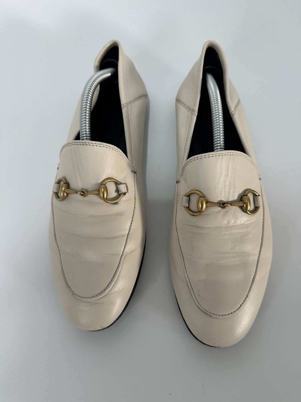 Gucci GUCCI Lambskin Womens Brixton Horsebit Loafers Size US 7.5 / IT 37.5 - 1 Thumbnail
