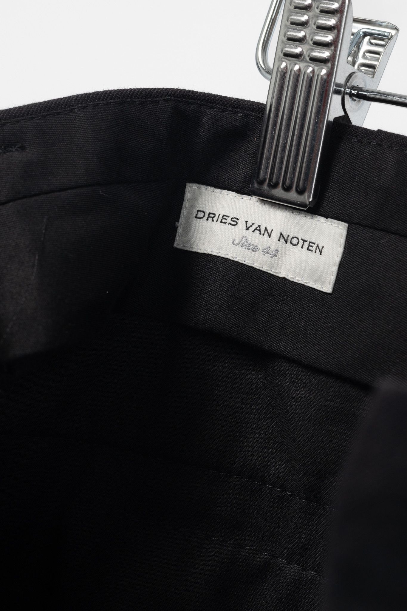 Dries Van Noten Dries Van Noten Black Cotton & Wool Tapered Trousers Size 36" / US 14 / IT 50 - 7 Thumbnail