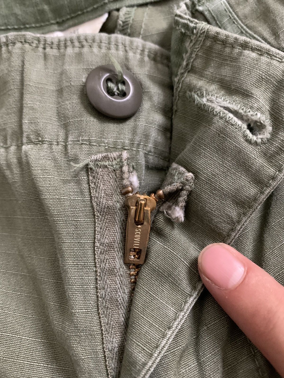Vintage Last📦Vintage 60s Us Army Jungle Ripstop argo Trousers Size US 28 / EU 44 - 5 Thumbnail