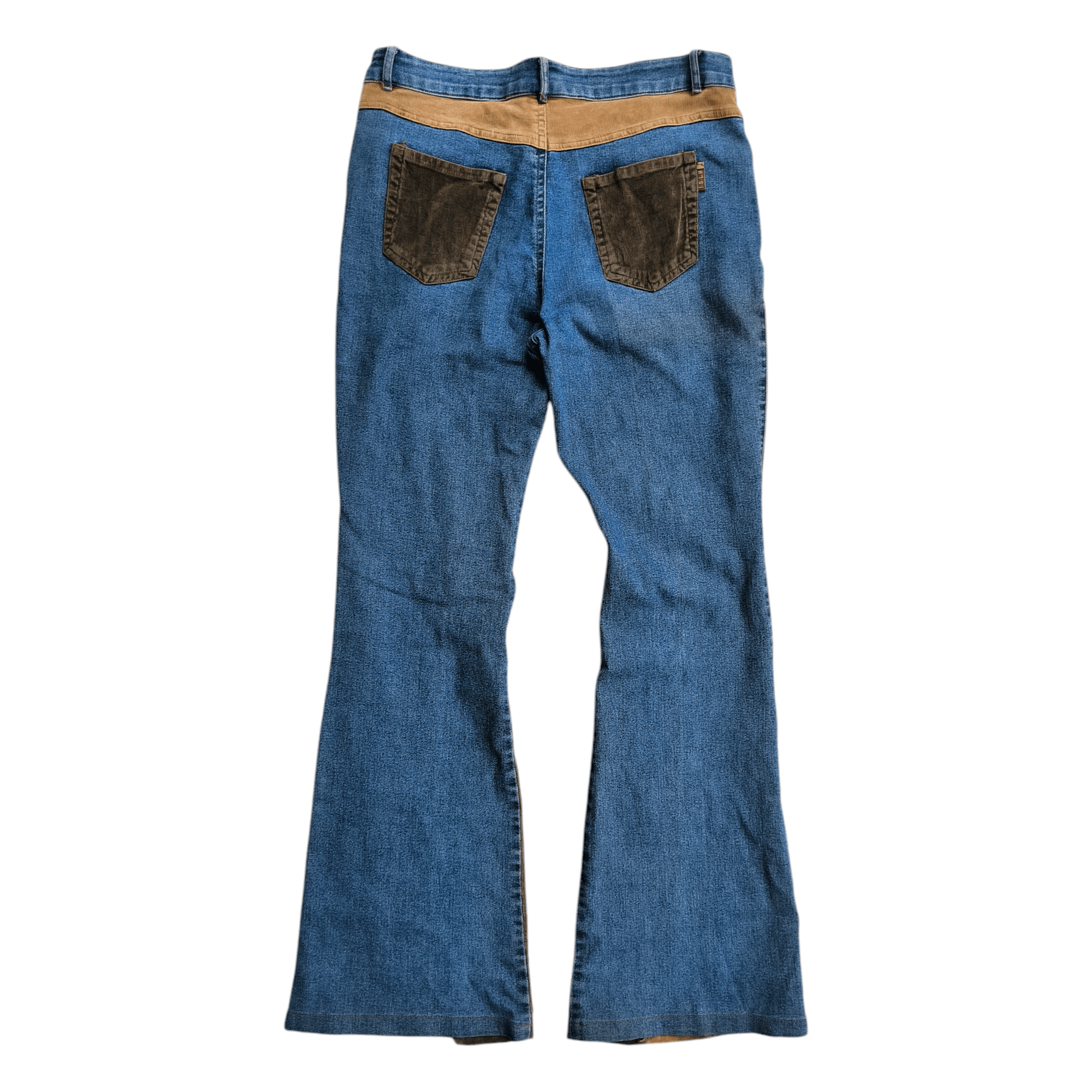 Japanese Brand Vintage 2000s JSLH Patchwork Flare Jeans Size US 30 / EU 46 - 5 Thumbnail