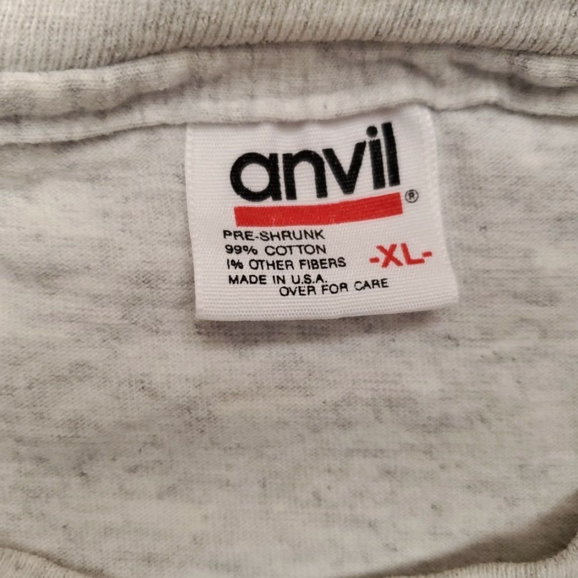 Anvil VINTAGE Nature T Shirt Mens XL Gray Bull Moose AOP Single Stitch Made in USA TEE Size US XL / EU 56 / 4 - 7 Thumbnail