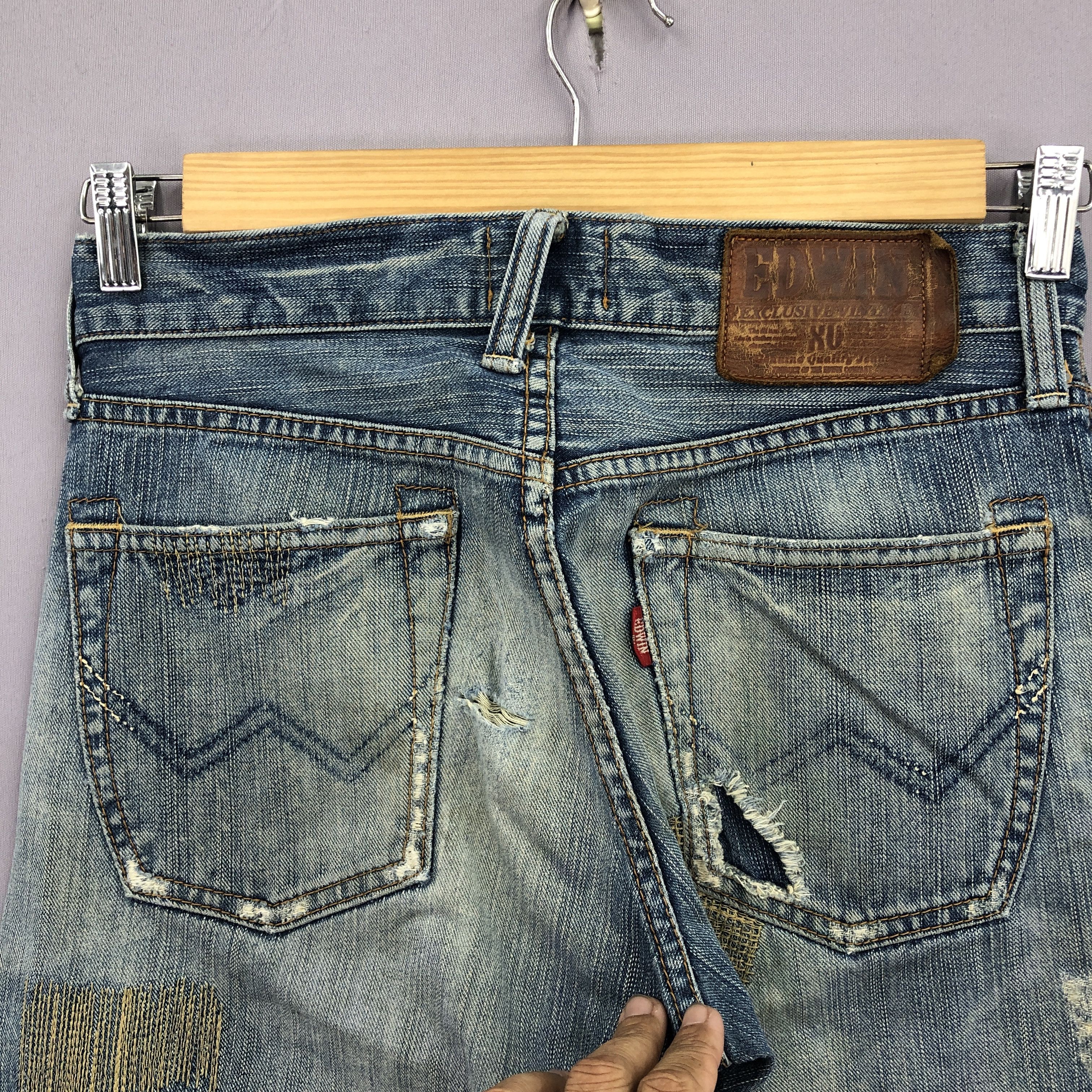 Levi's Vintage Distressed Edwin Jeans Light Wash Denim GF30273 Size US 30 / EU 46 - 5 Thumbnail