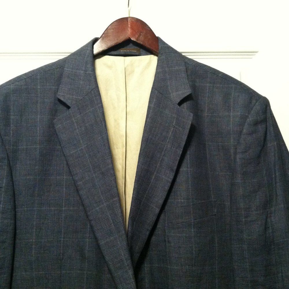 Tasso Elba TASSO ELBA MENS NEW BLUE 100%LINEN SPORT COAT BLAZER XL Size US XL / EU 56 / 4 - 2 Thumbnail