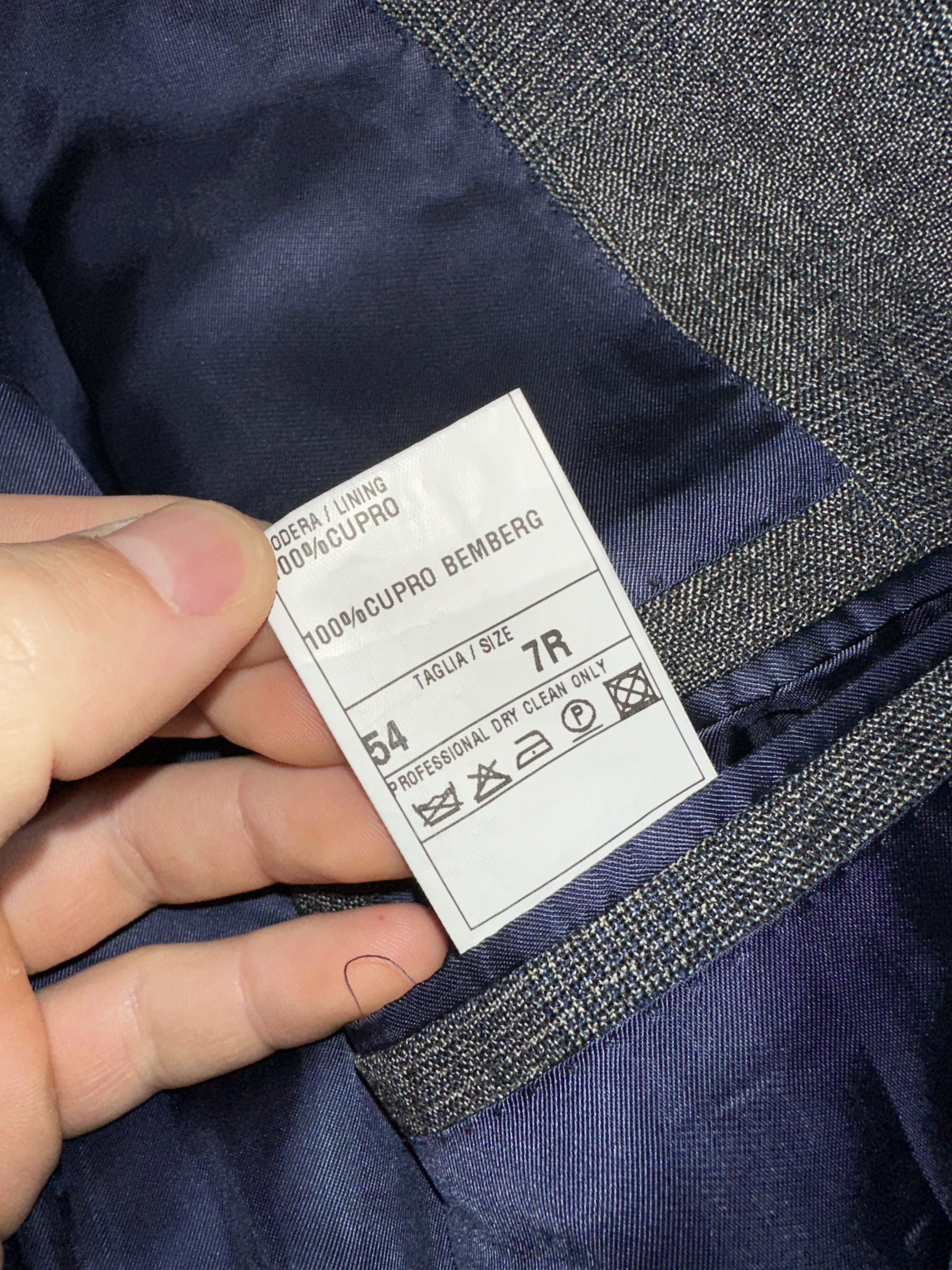 Caruso Caruso 54R 44L Gray Check Blazer Sport Coat Italy 3 Button Size 54R - 14 Thumbnail