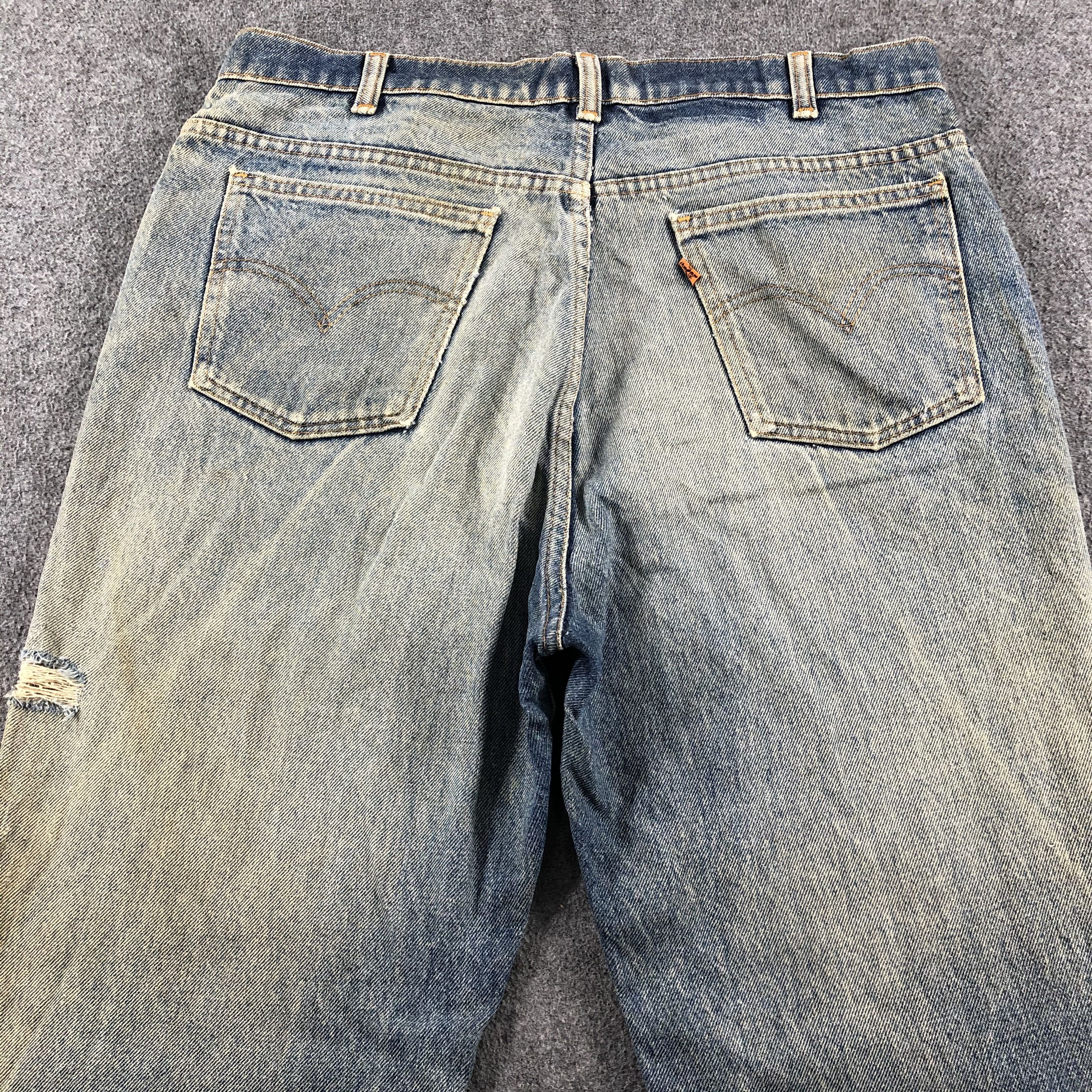 Levi's 80s Vintage Blue Wash Levis 535 Jeans-J2612 Size US 35 - 4 Thumbnail