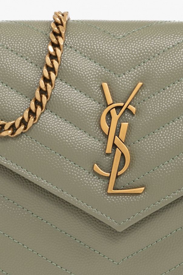 Saint Laurent Paris o1s1wg110924 Size: OS / Cassandre Chain Wallet Light Green Size ONE SIZE - 6 Thumbnail